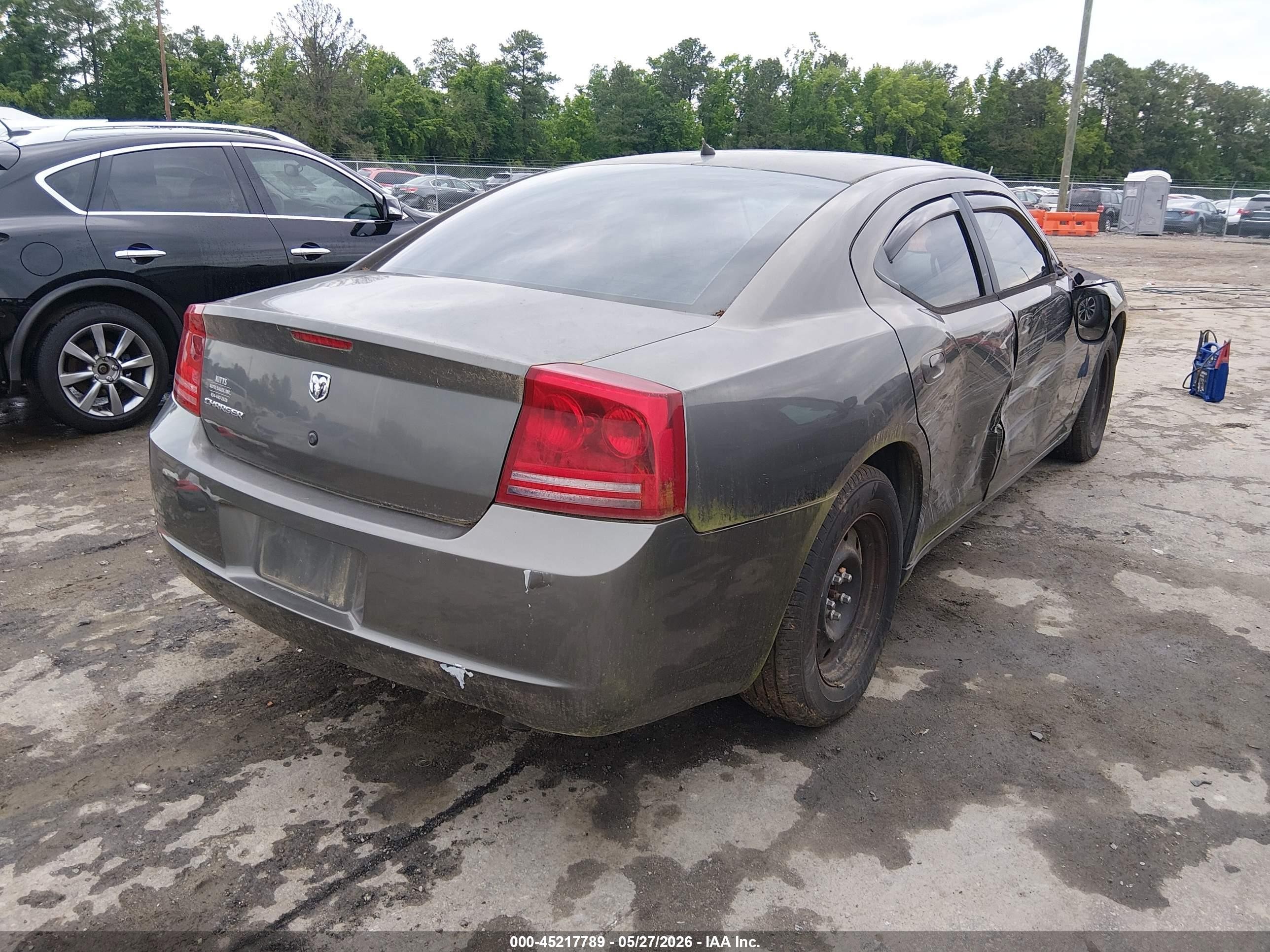 2008 Dodge Charger   Gray vin: 2B3KA43R28H162728