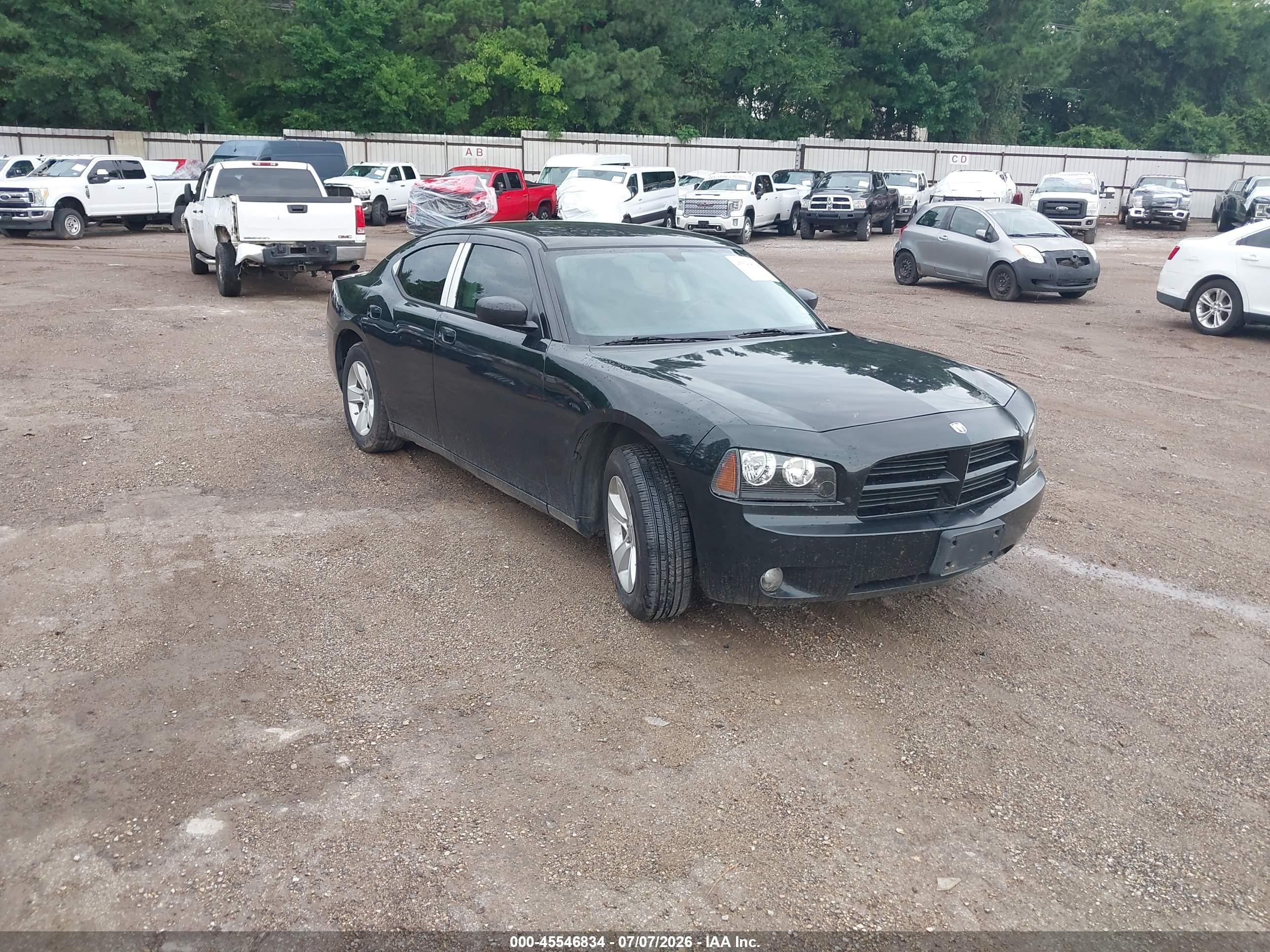 2008 Dodge Charger Black vin: 2B3KA43R78H105988