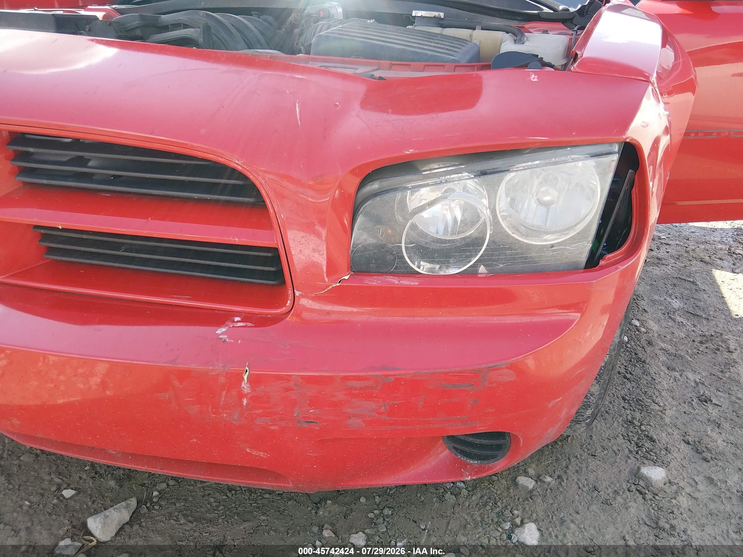2008 Dodge Charger   Red vin: 2B3KA43RX8H163710