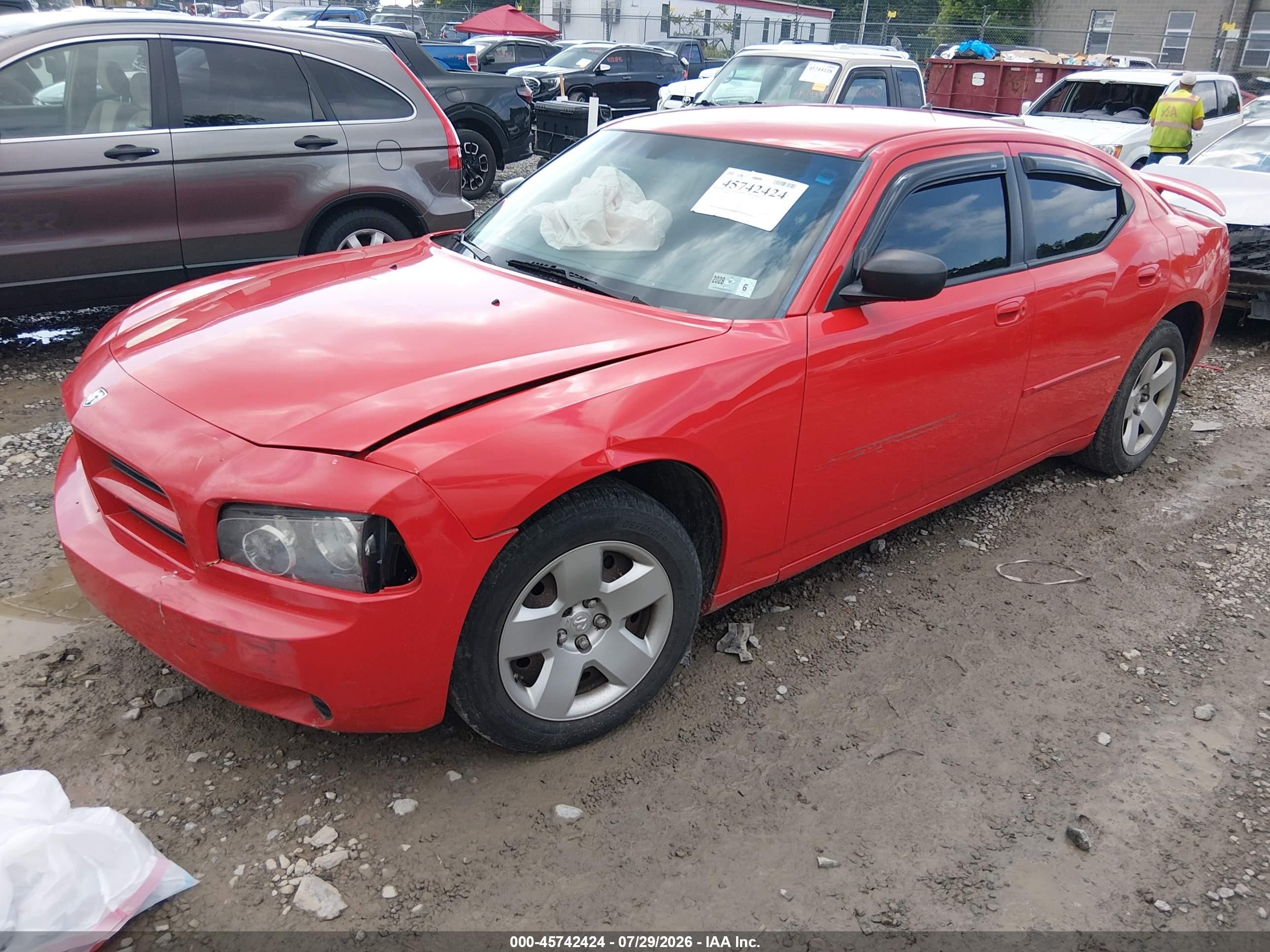 2008 Dodge Charger   Red vin: 2B3KA43RX8H163710