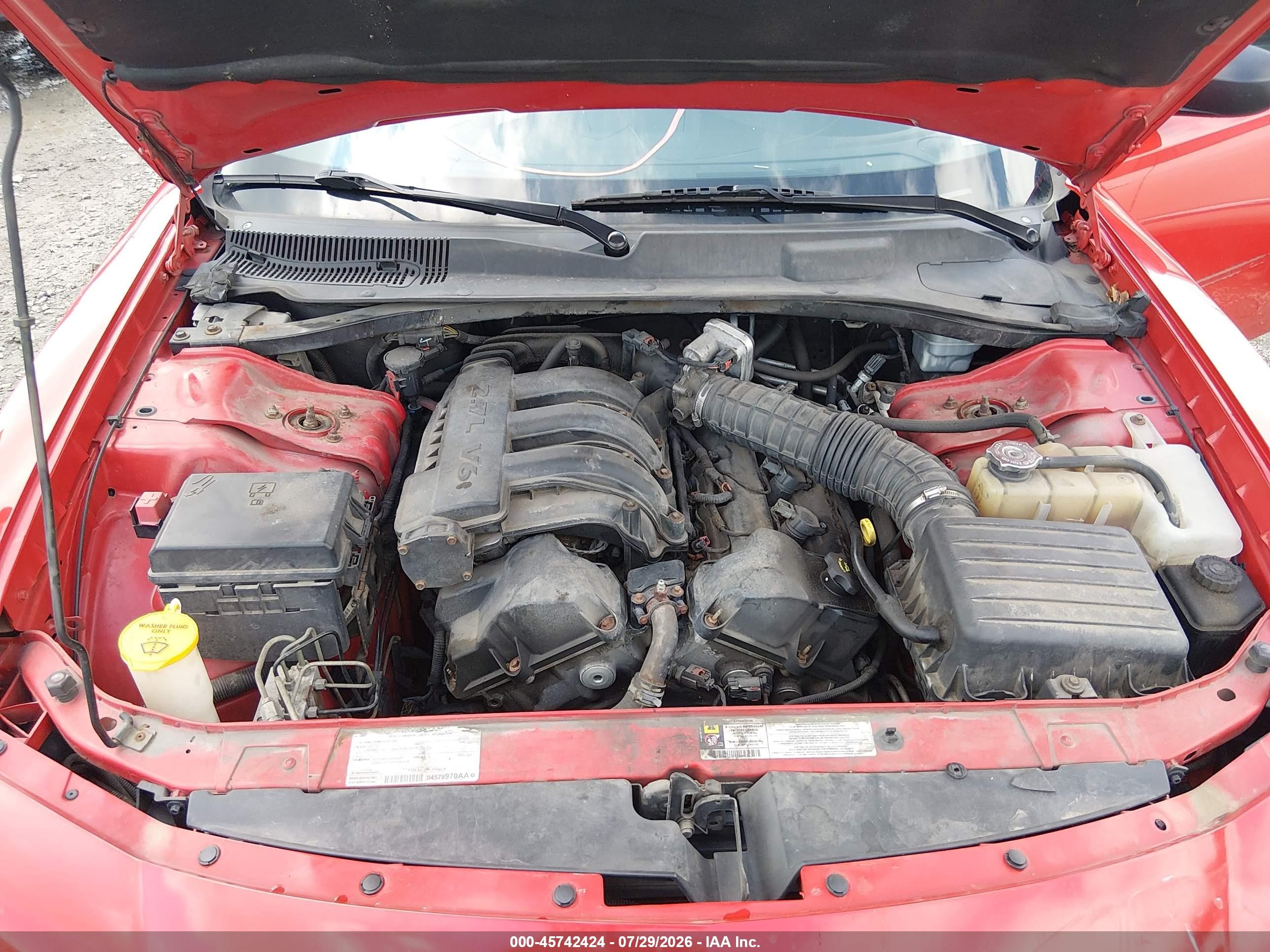 2008 Dodge Charger   Red vin: 2B3KA43RX8H163710