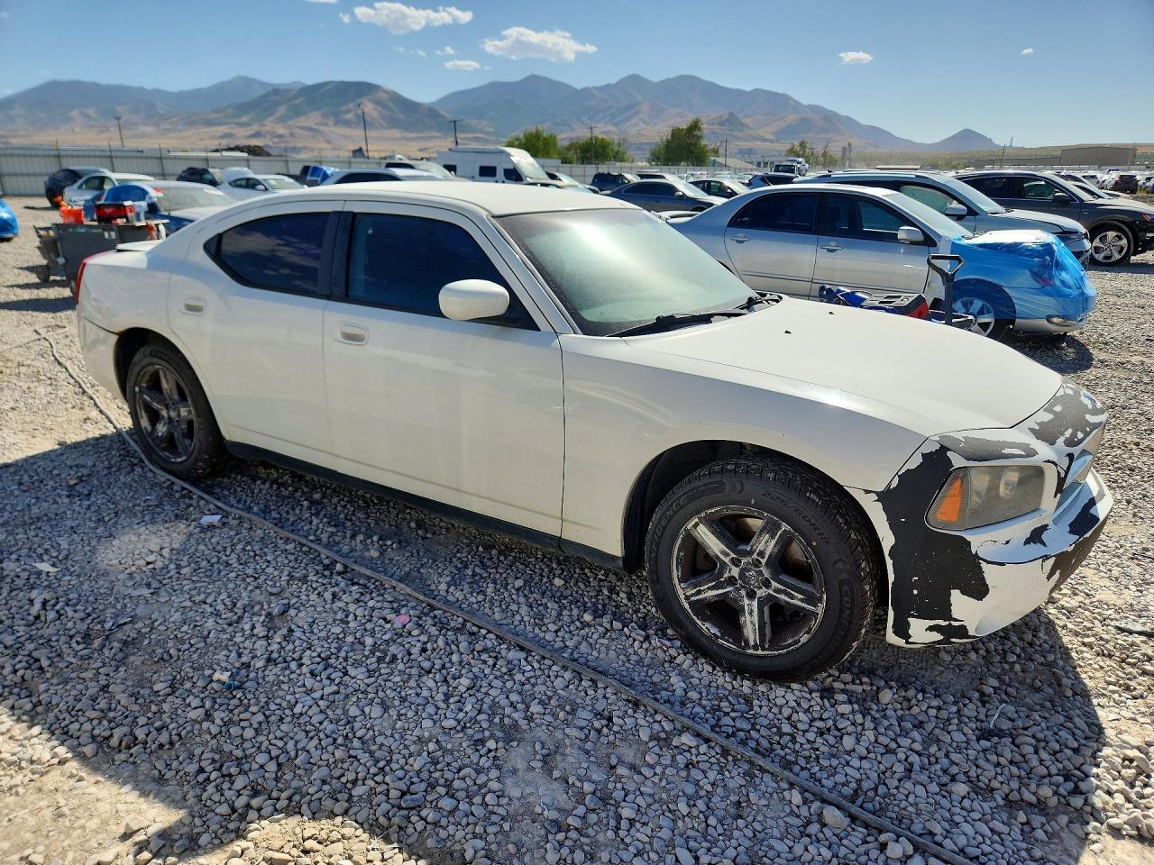 2009 Dodge Charger White vin: 2B3KA43T49H519307