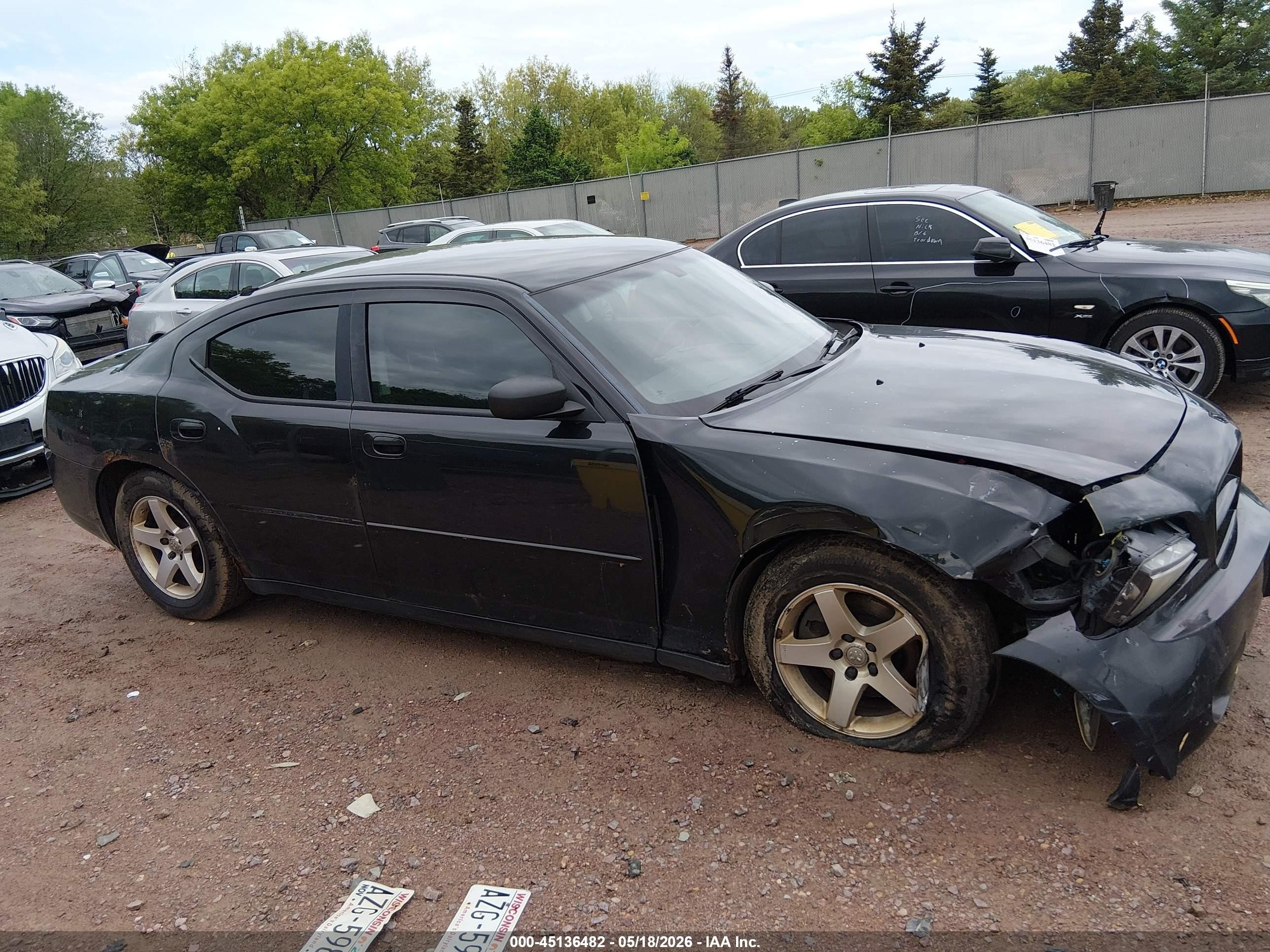 2009 Dodge Charger Se Black vin: 2B3KA43V69H610032