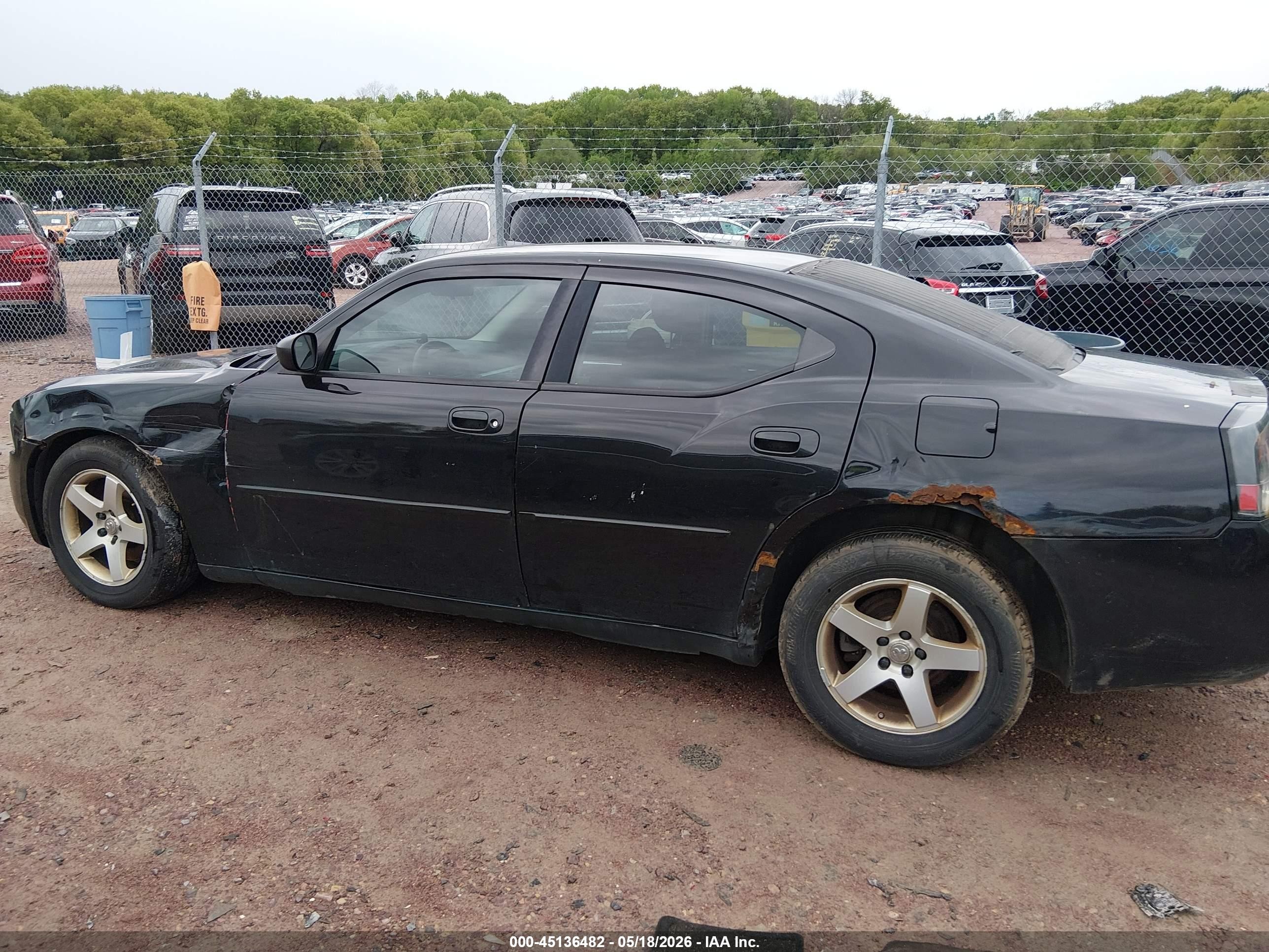 2009 Dodge Charger Se Black vin: 2B3KA43V69H610032