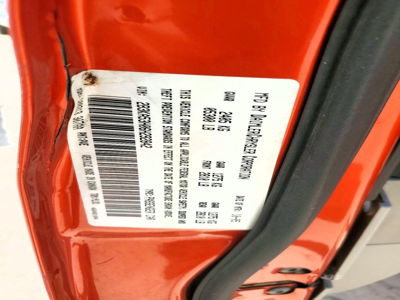 2006 Dodge Charger R/t Orange vin: 2B3KA53H06H292842