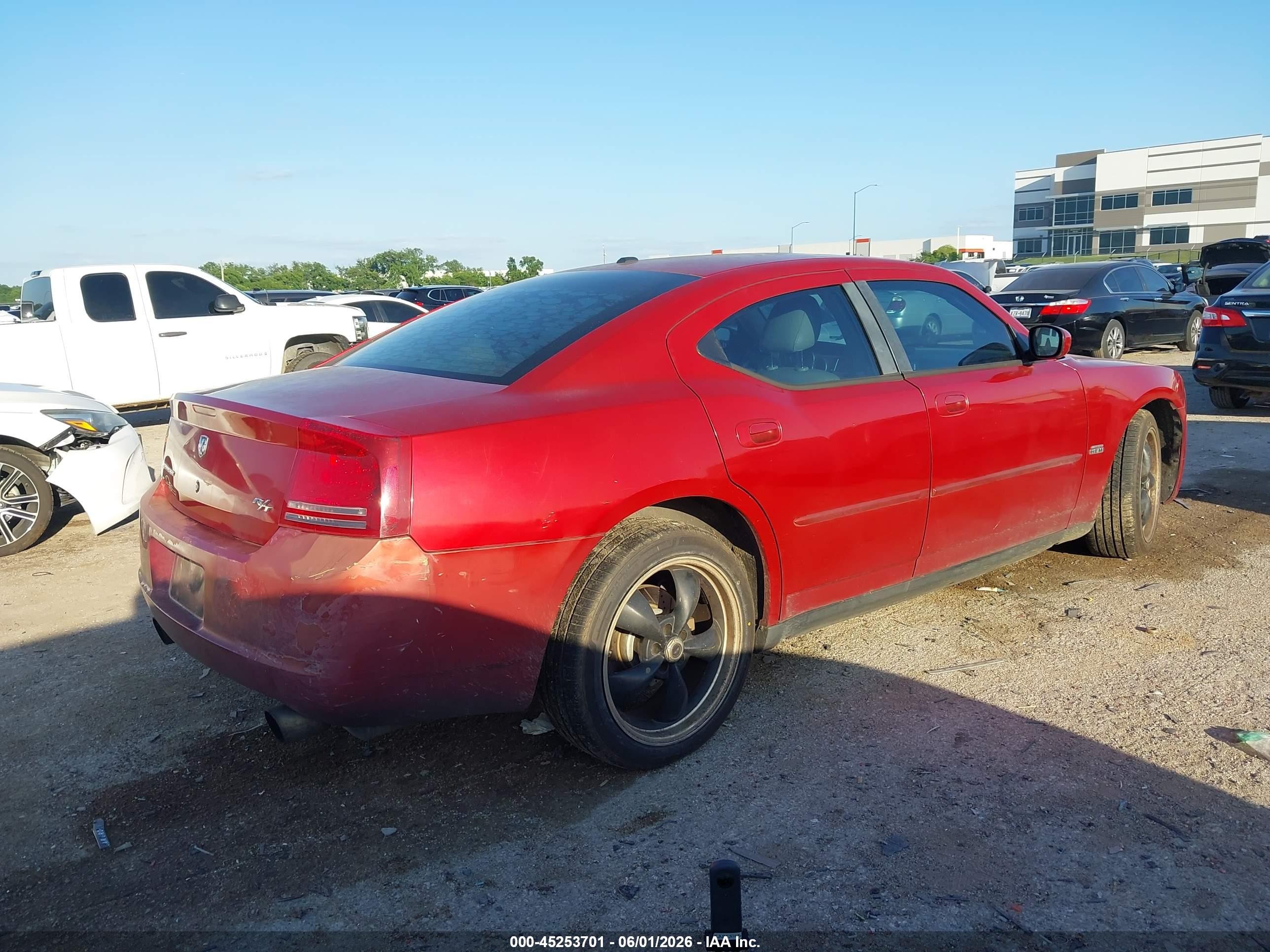 2007 Dodge Charger Rt Red vin: 2B3KA53H07H834295