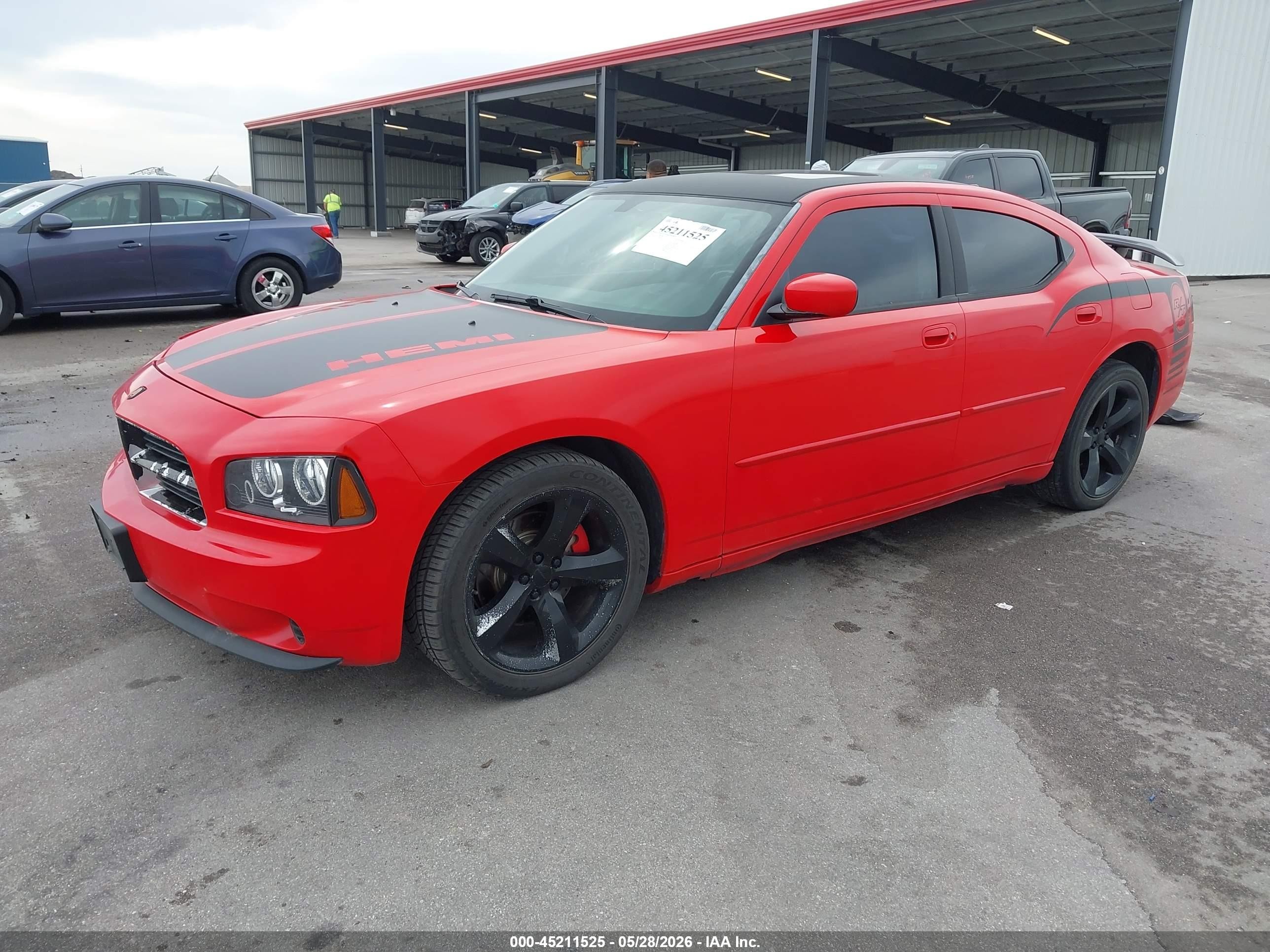 2007 Dodge Charger Rt Red vin: 2B3KA53H27H609599