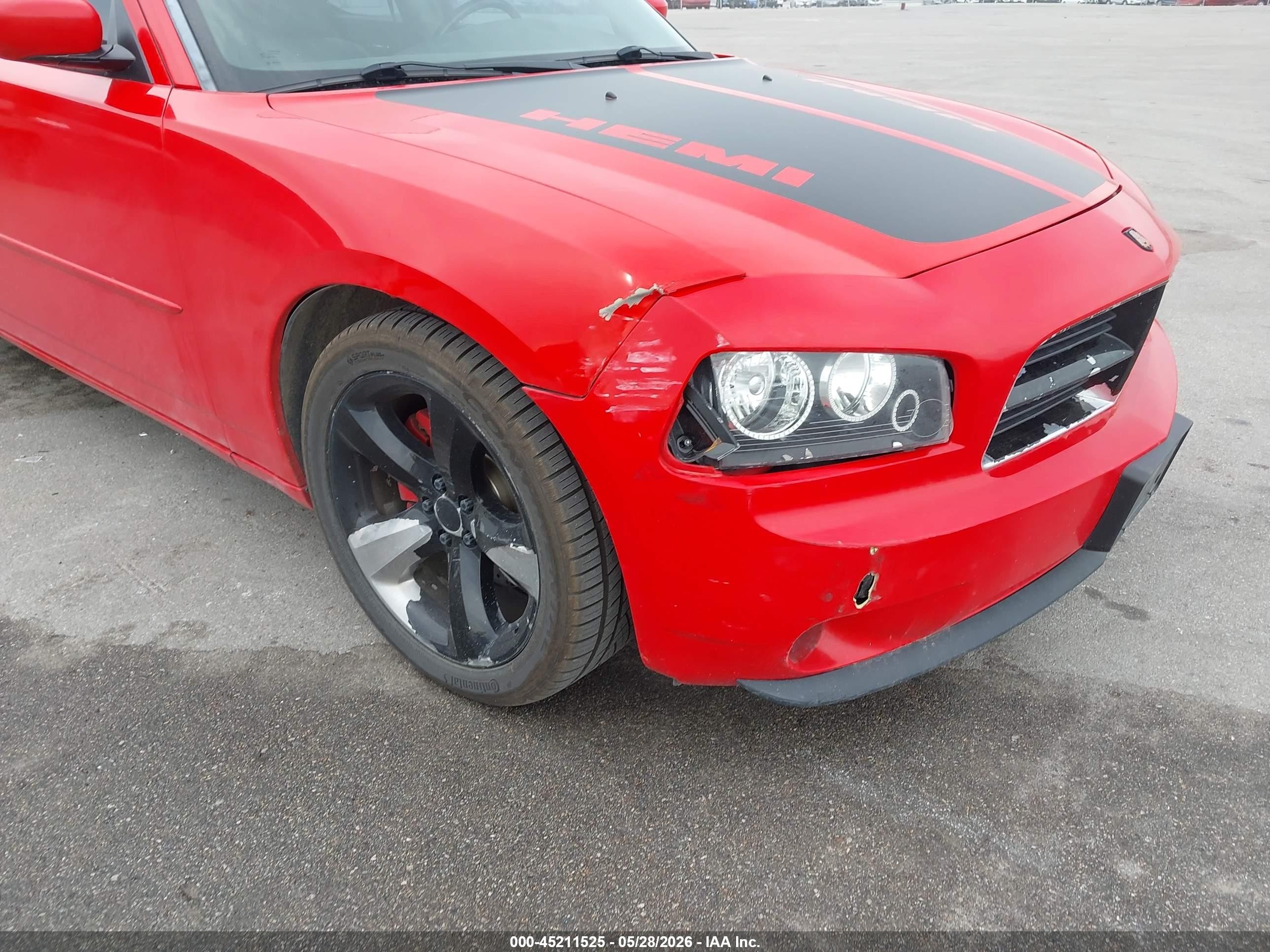 2007 Dodge Charger Rt Red vin: 2B3KA53H27H609599