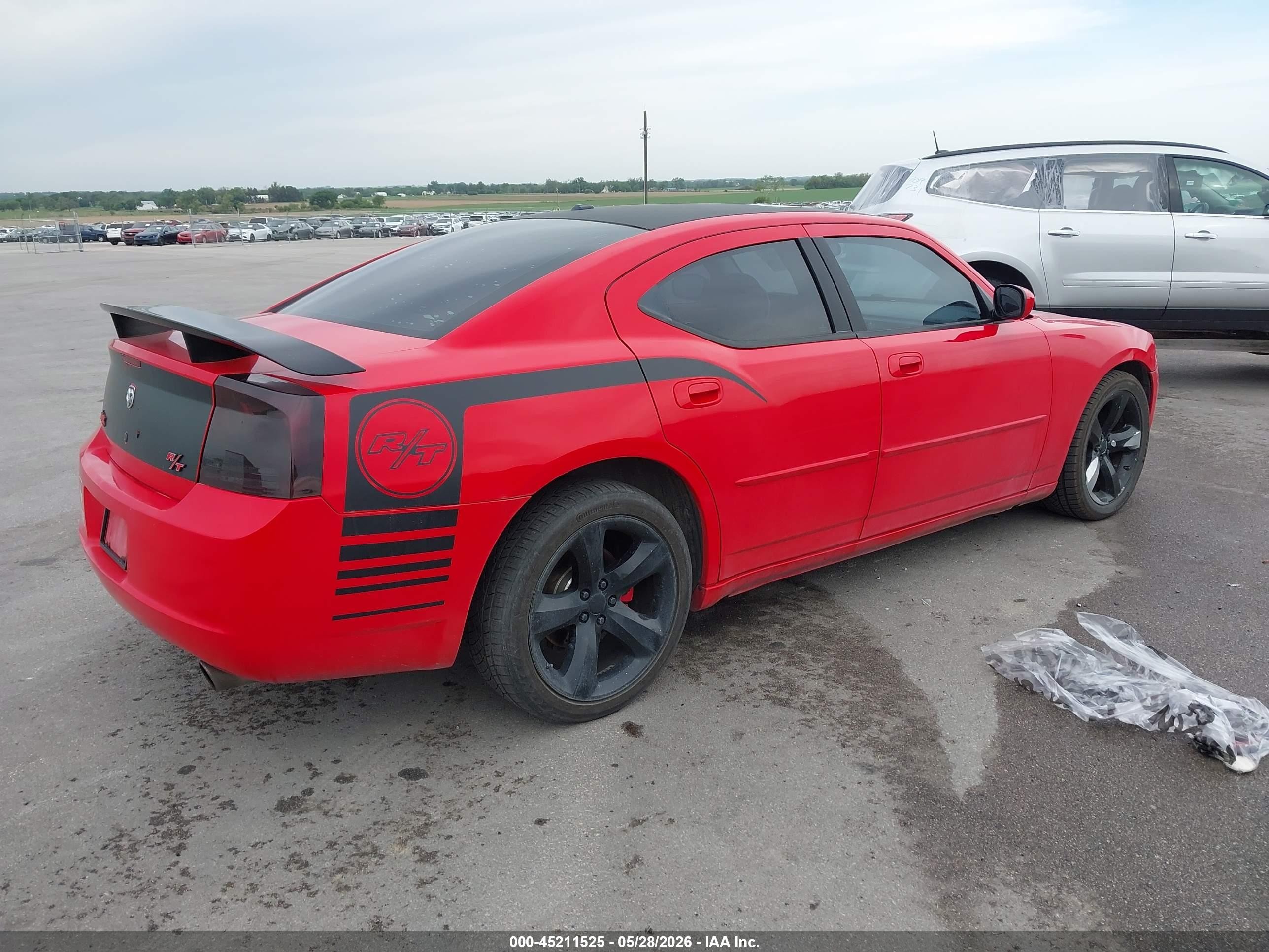 2007 Dodge Charger Rt Red vin: 2B3KA53H27H609599