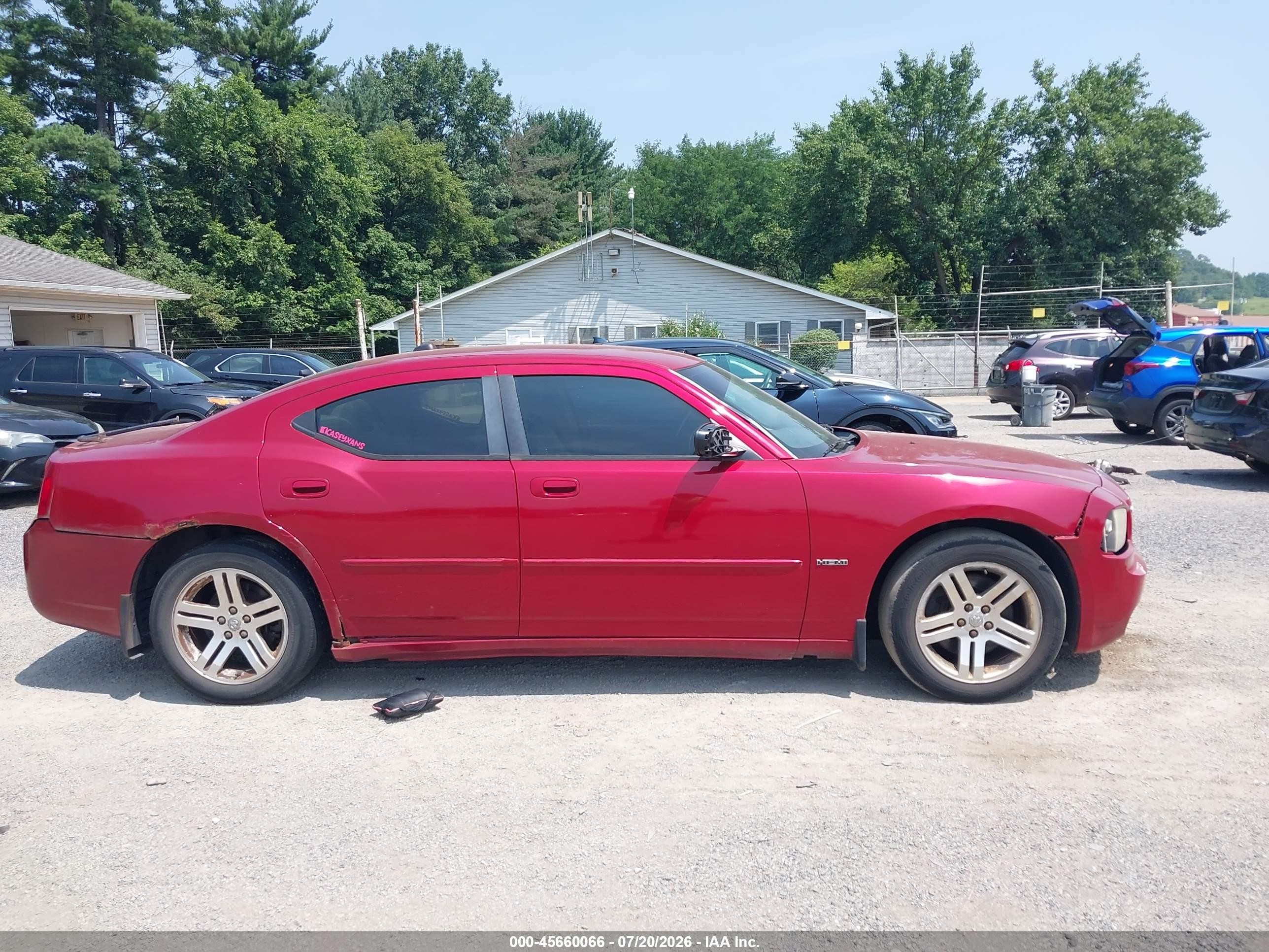 2006 Dodge Charger Rt Red vin: 2B3KA53H36H139565