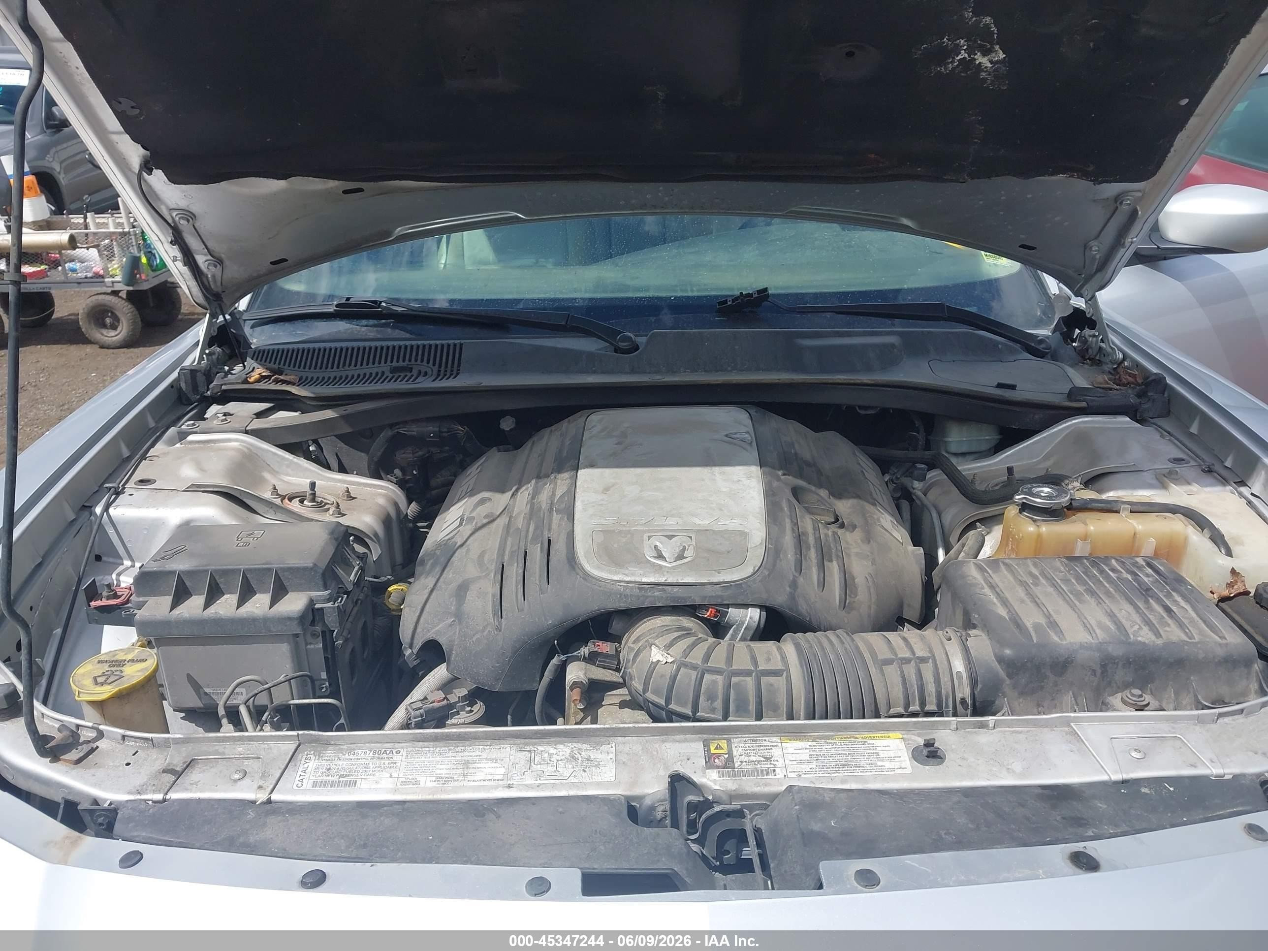 2007 Dodge Charger Rt Silver vin: 2B3KA53H47H878526