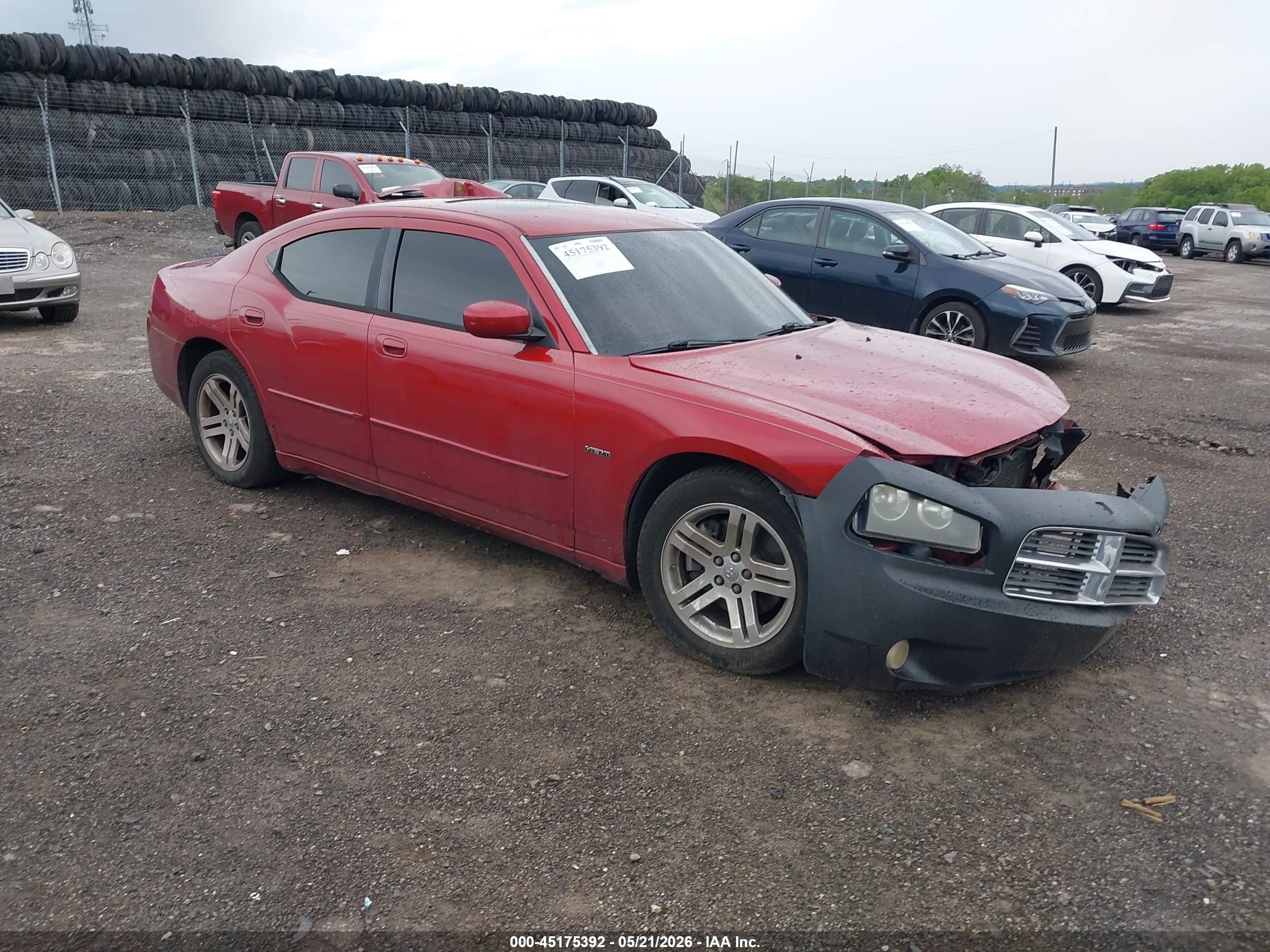 2006 Dodge Charger Rt Red vin: 2B3KA53H56H174415