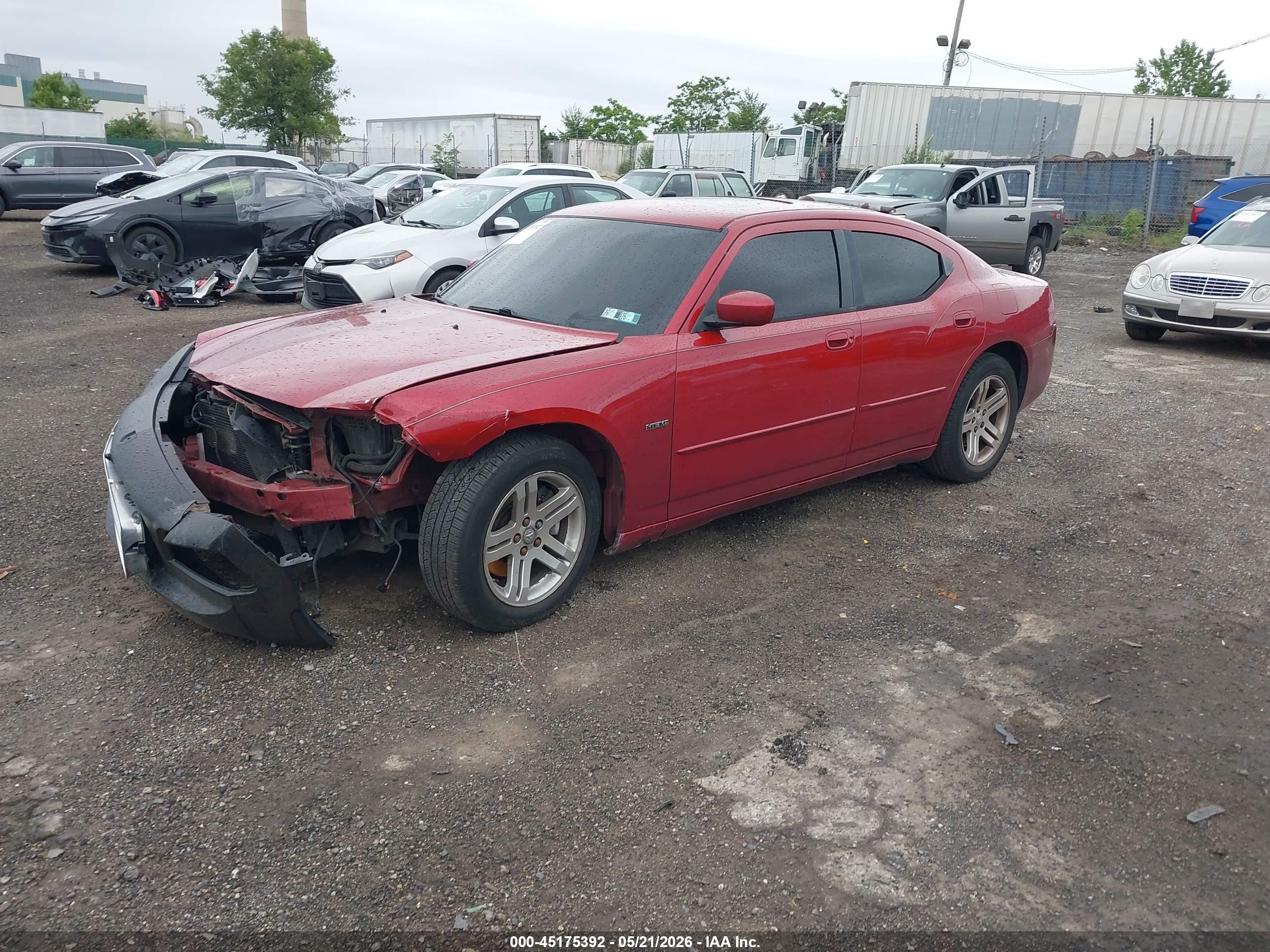 2006 Dodge Charger Rt Red vin: 2B3KA53H56H174415