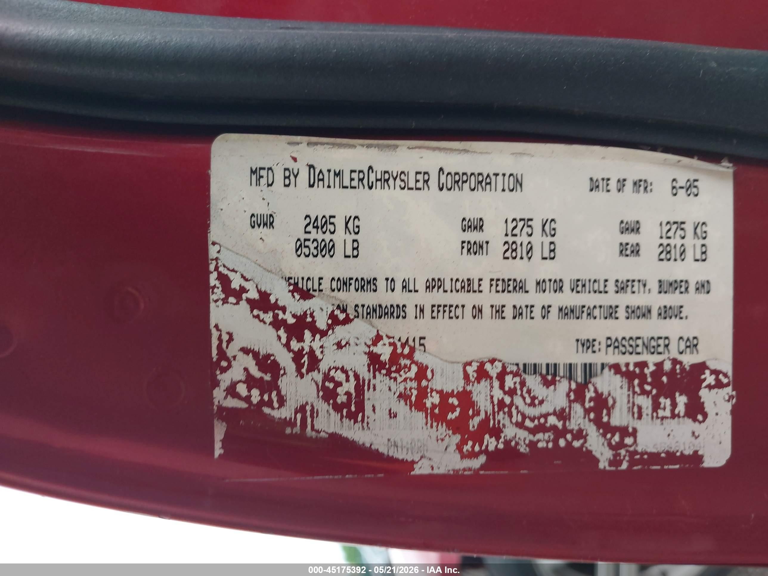 2006 Dodge Charger Rt Red vin: 2B3KA53H56H174415