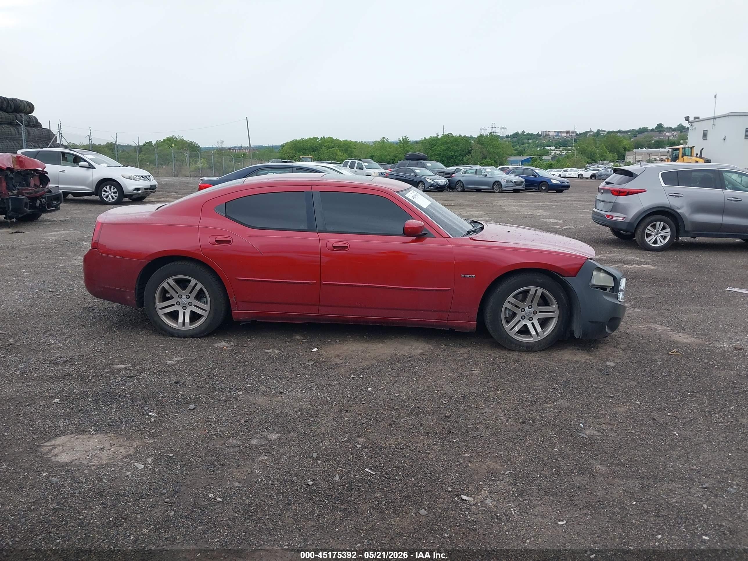 2006 Dodge Charger Rt Red vin: 2B3KA53H56H174415