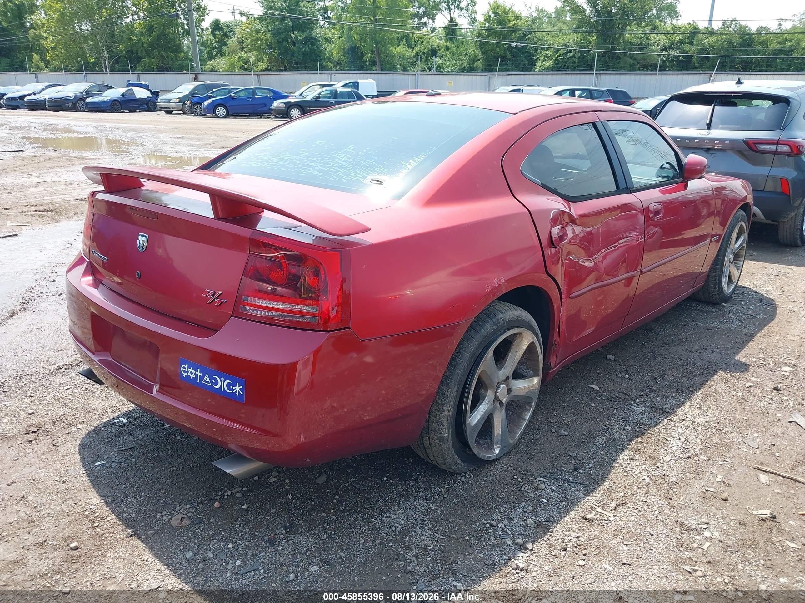 2007 Dodge Charger Rt Red vin: 2B3KA53H57H616952