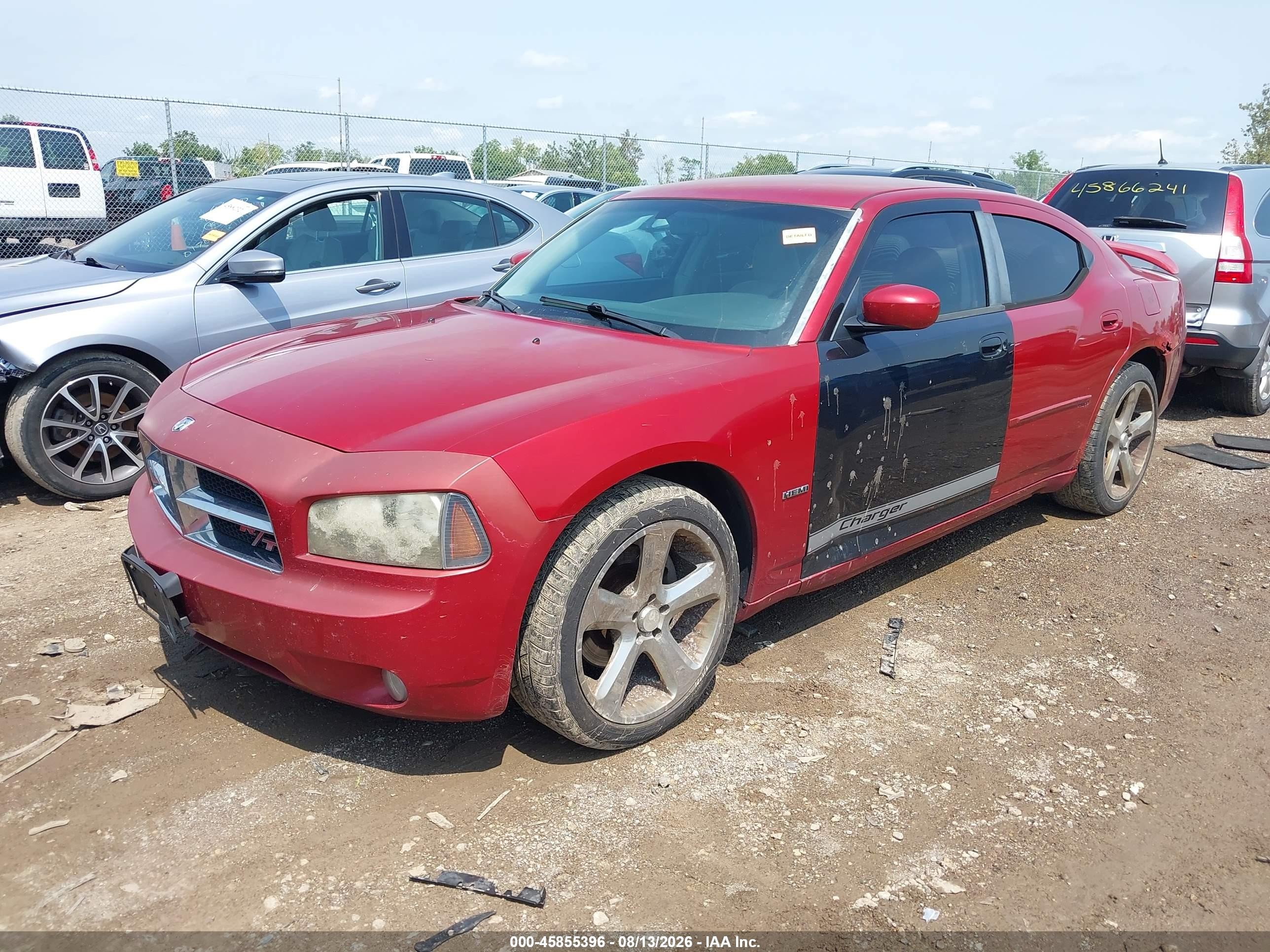 2007 Dodge Charger Rt Red vin: 2B3KA53H57H616952