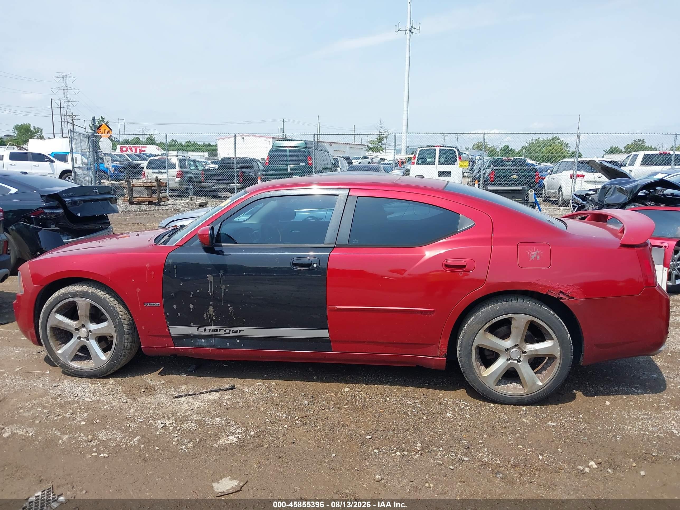 2007 Dodge Charger Rt Red vin: 2B3KA53H57H616952