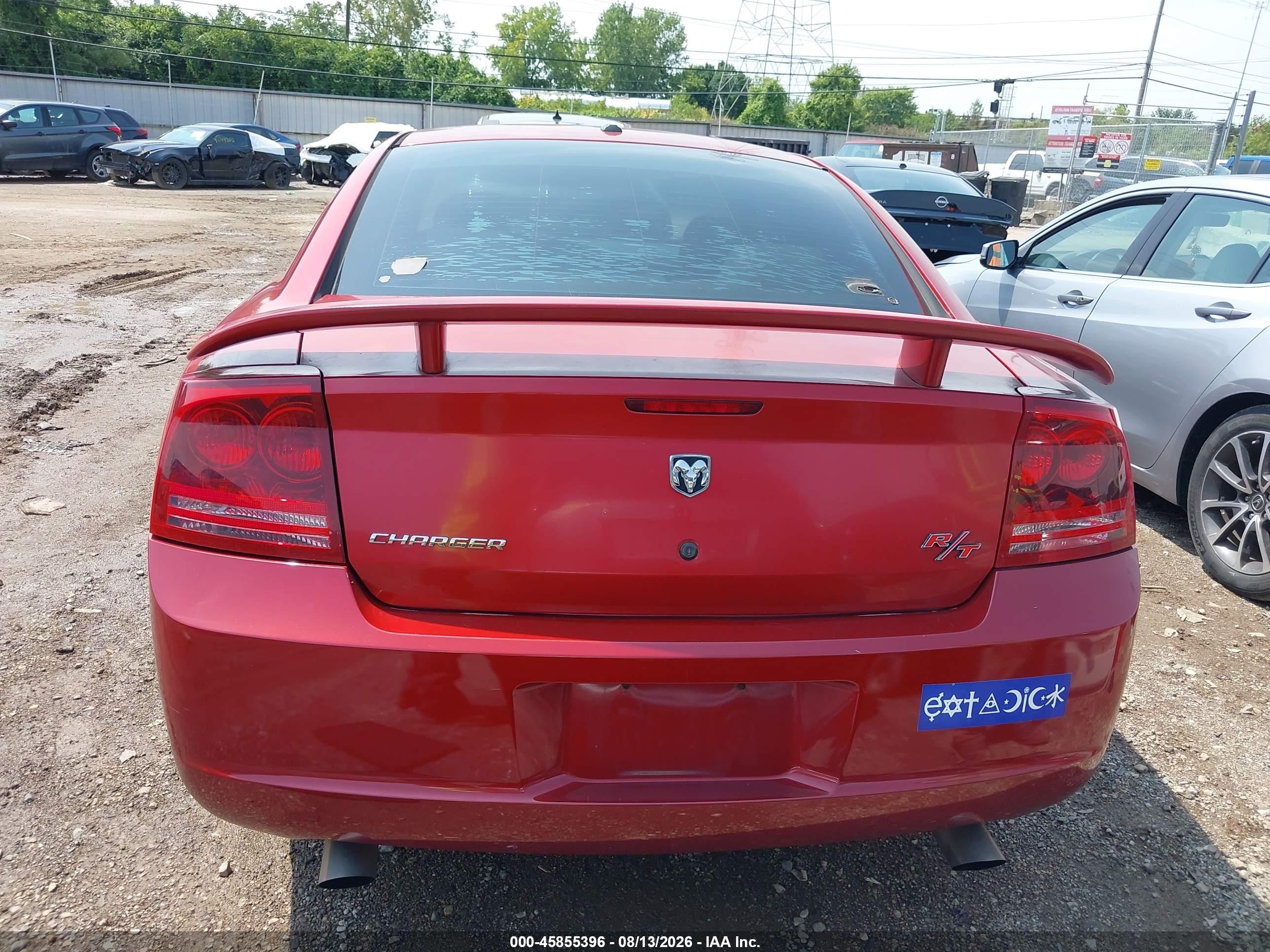 2007 Dodge Charger Rt Red vin: 2B3KA53H57H616952