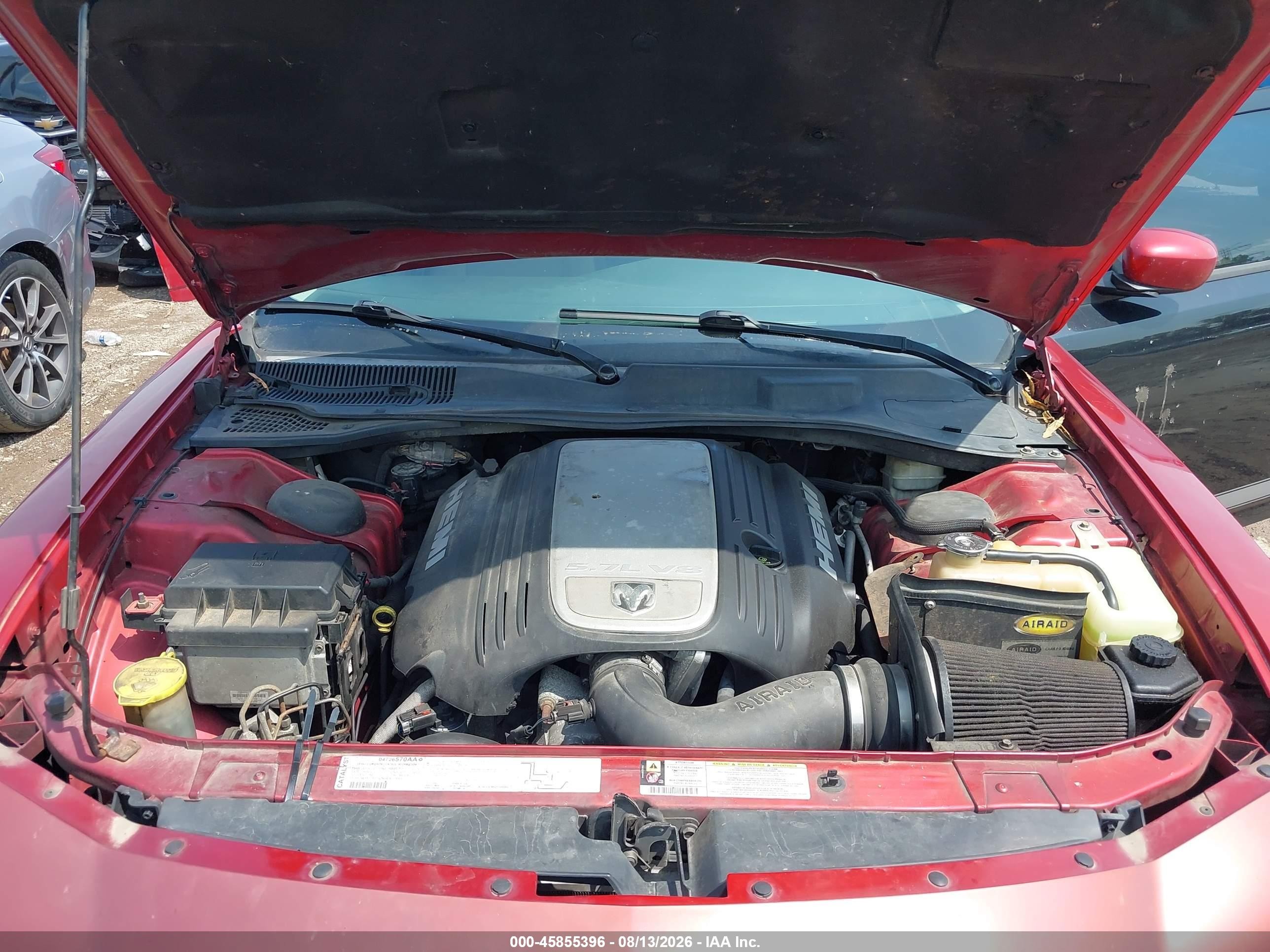 2007 Dodge Charger Rt Red vin: 2B3KA53H57H616952