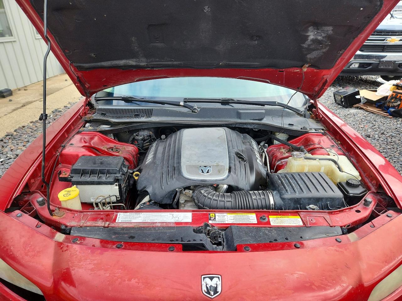 2007 Dodge Charger R Red vin: 2B3KA53H57H876655