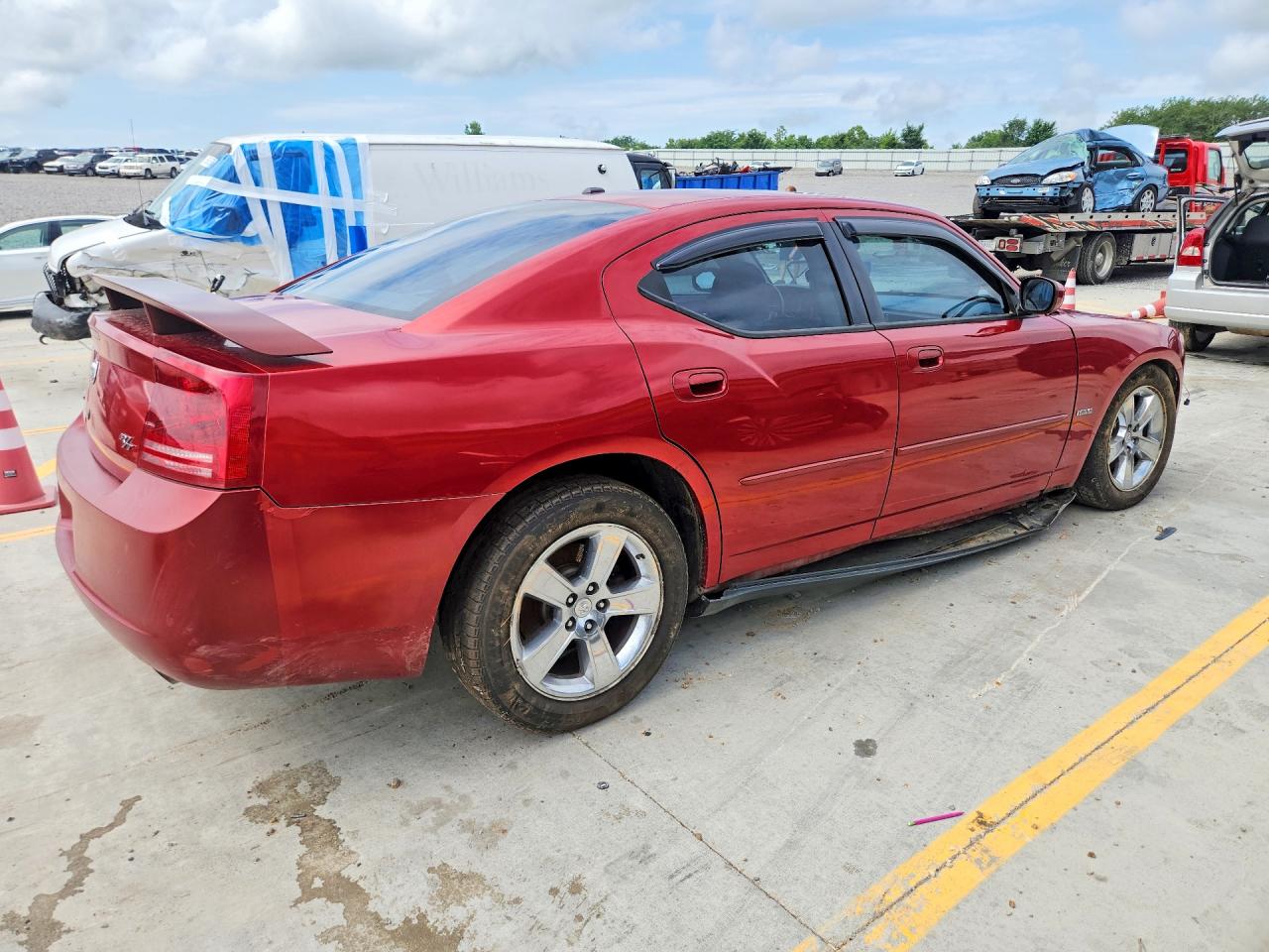 2007 Dodge Charger R/t Red vin: 2B3KA53H77H878505