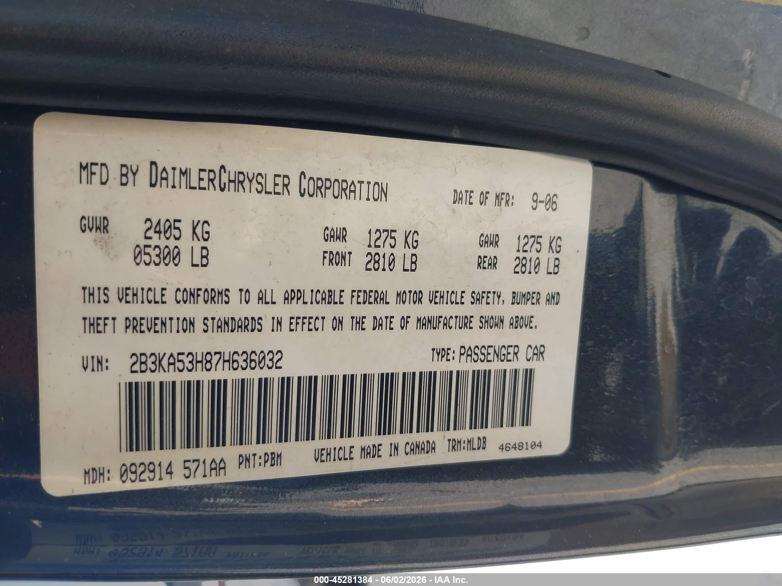 2007 Dodge Charger Rt Gray vin: 2B3KA53H87H636032