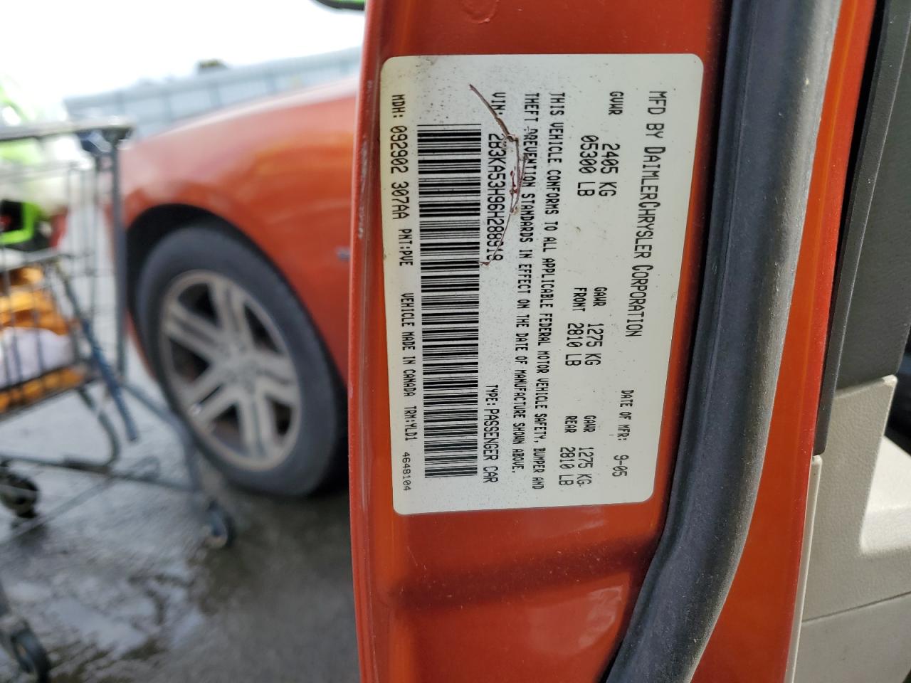 2006 Dodge Charger R/t Orange vin: 2B3KA53H96H288918