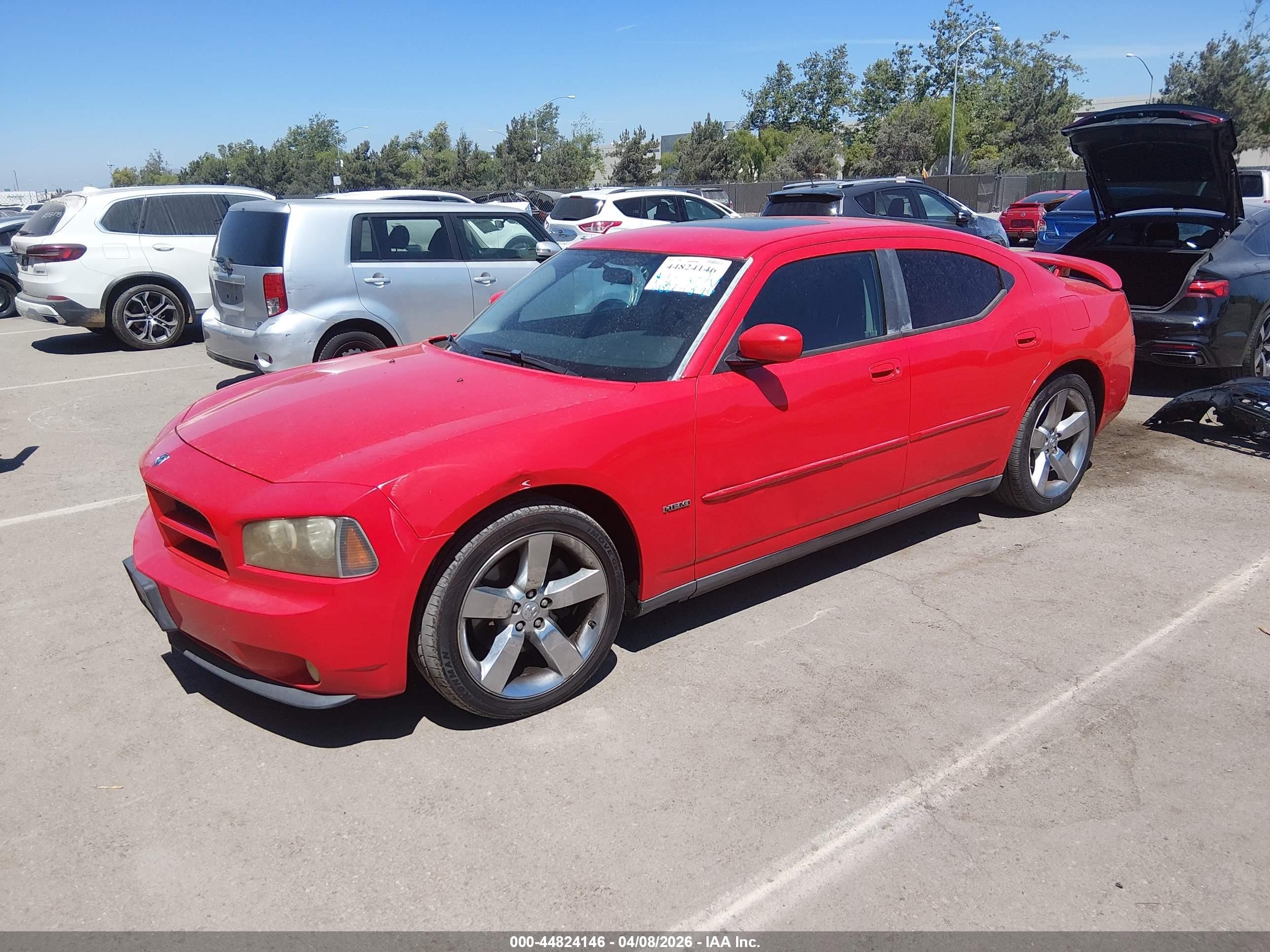 2007 Dodge Charger Rt Red vin: 2B3KA53HX7H764983