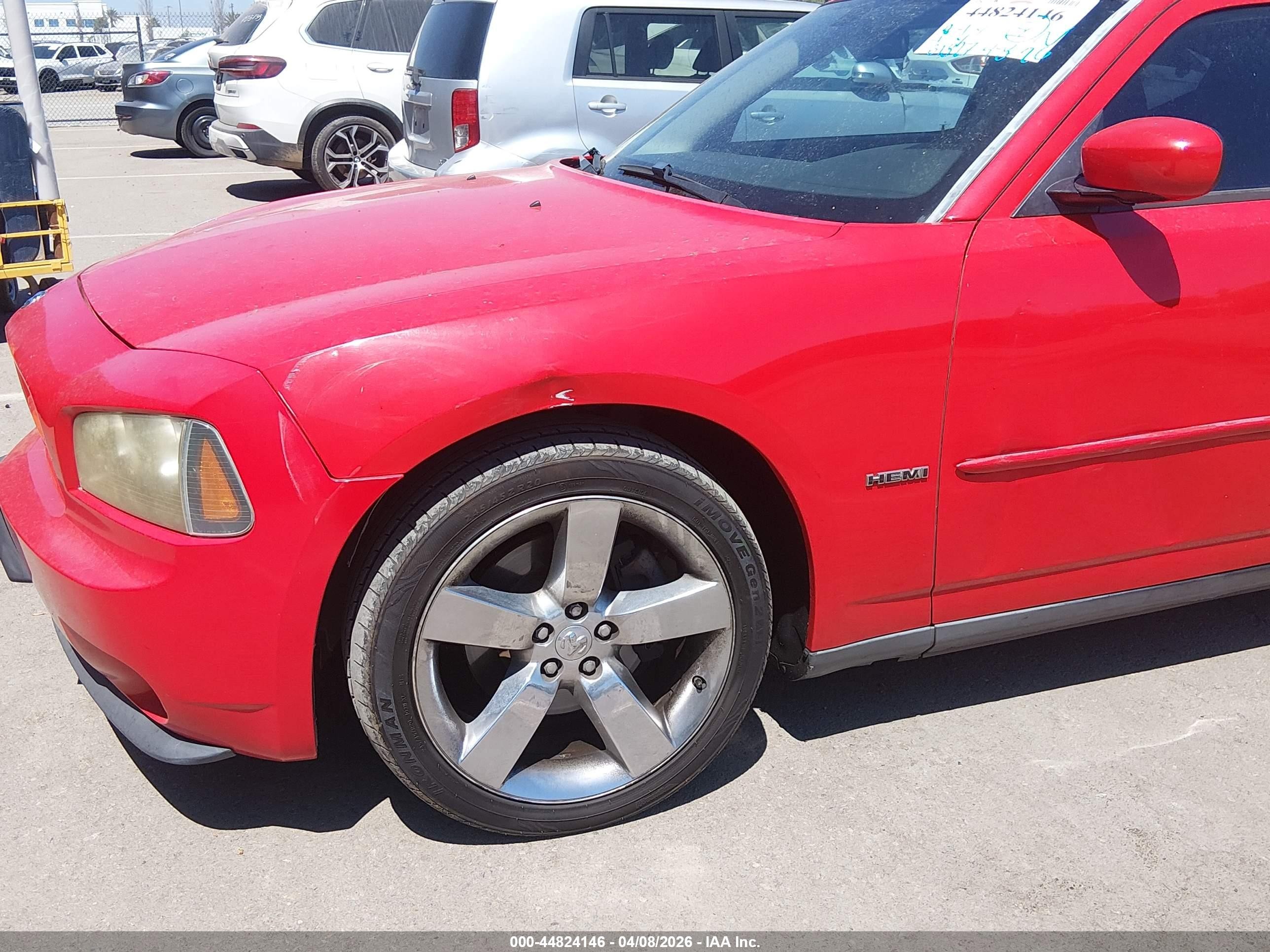 2007 Dodge Charger Rt Red vin: 2B3KA53HX7H764983