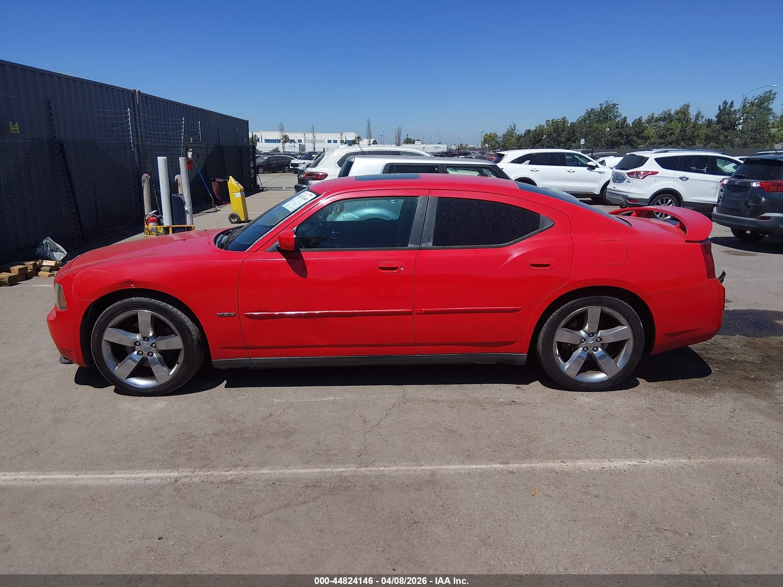 2007 Dodge Charger Rt Red vin: 2B3KA53HX7H764983
