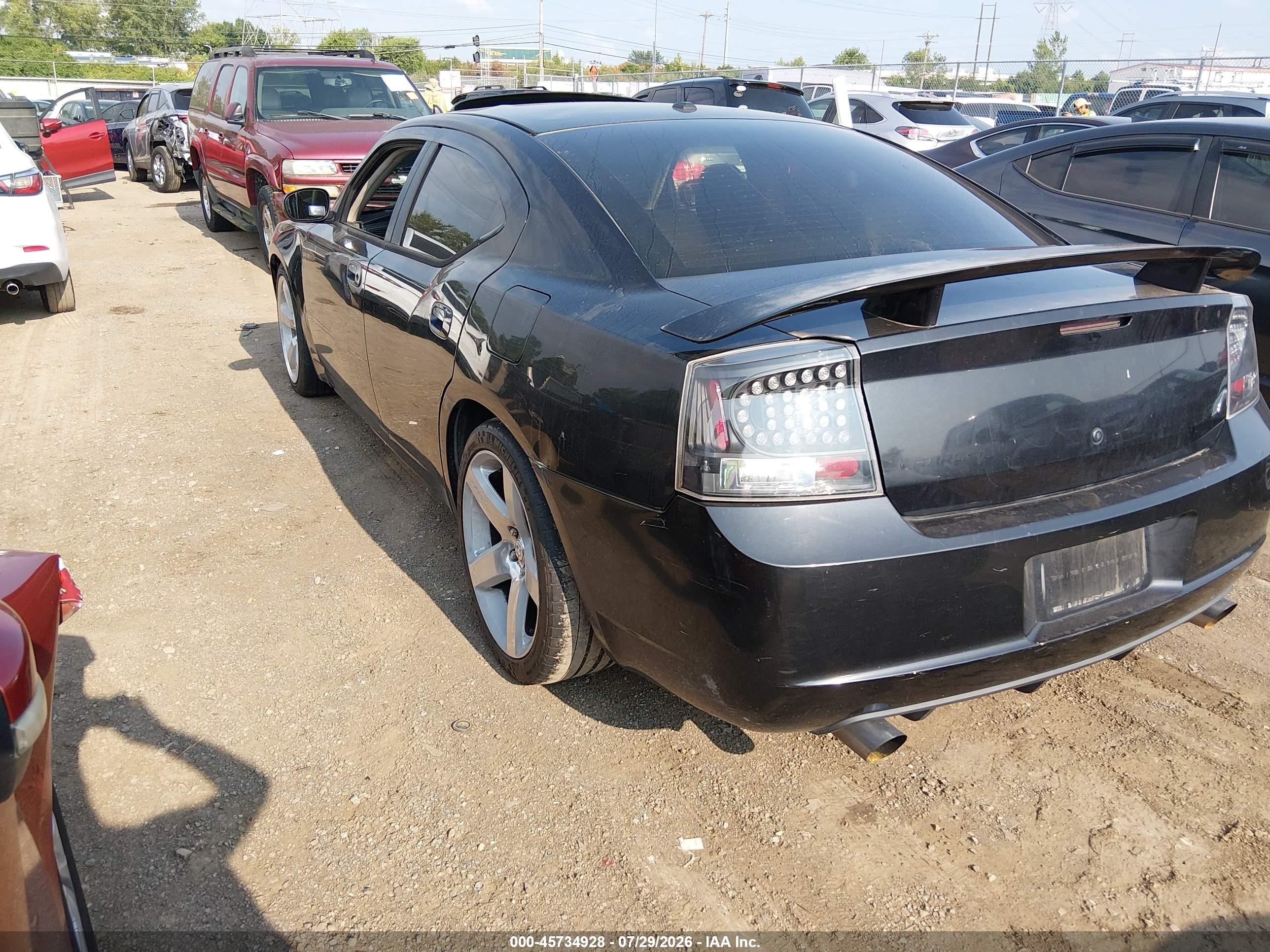 2006 Dodge Charger Srt8 Black vin: 2B3KA73W66H369966