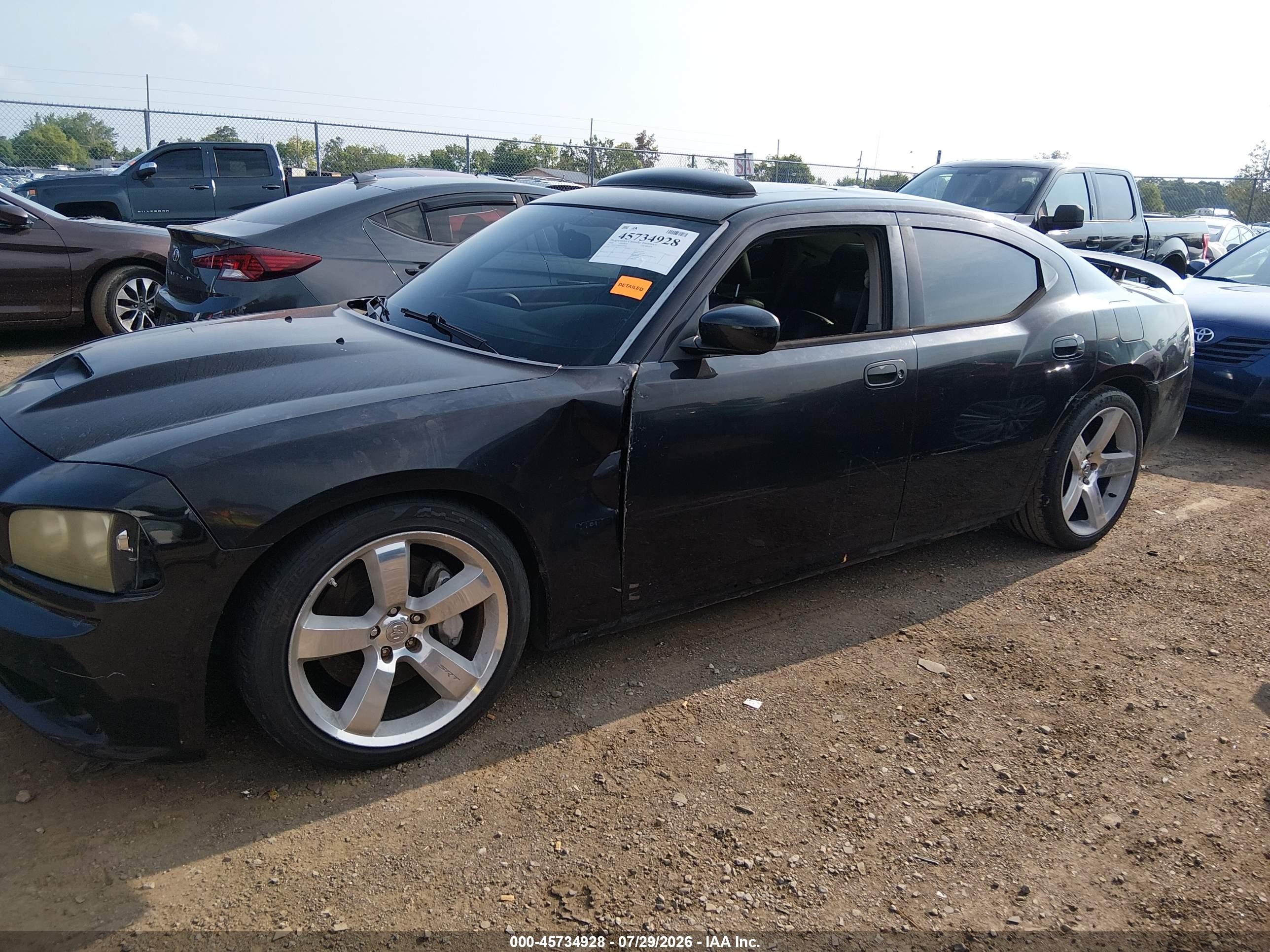 2006 Dodge Charger Srt8 Black vin: 2B3KA73W66H369966