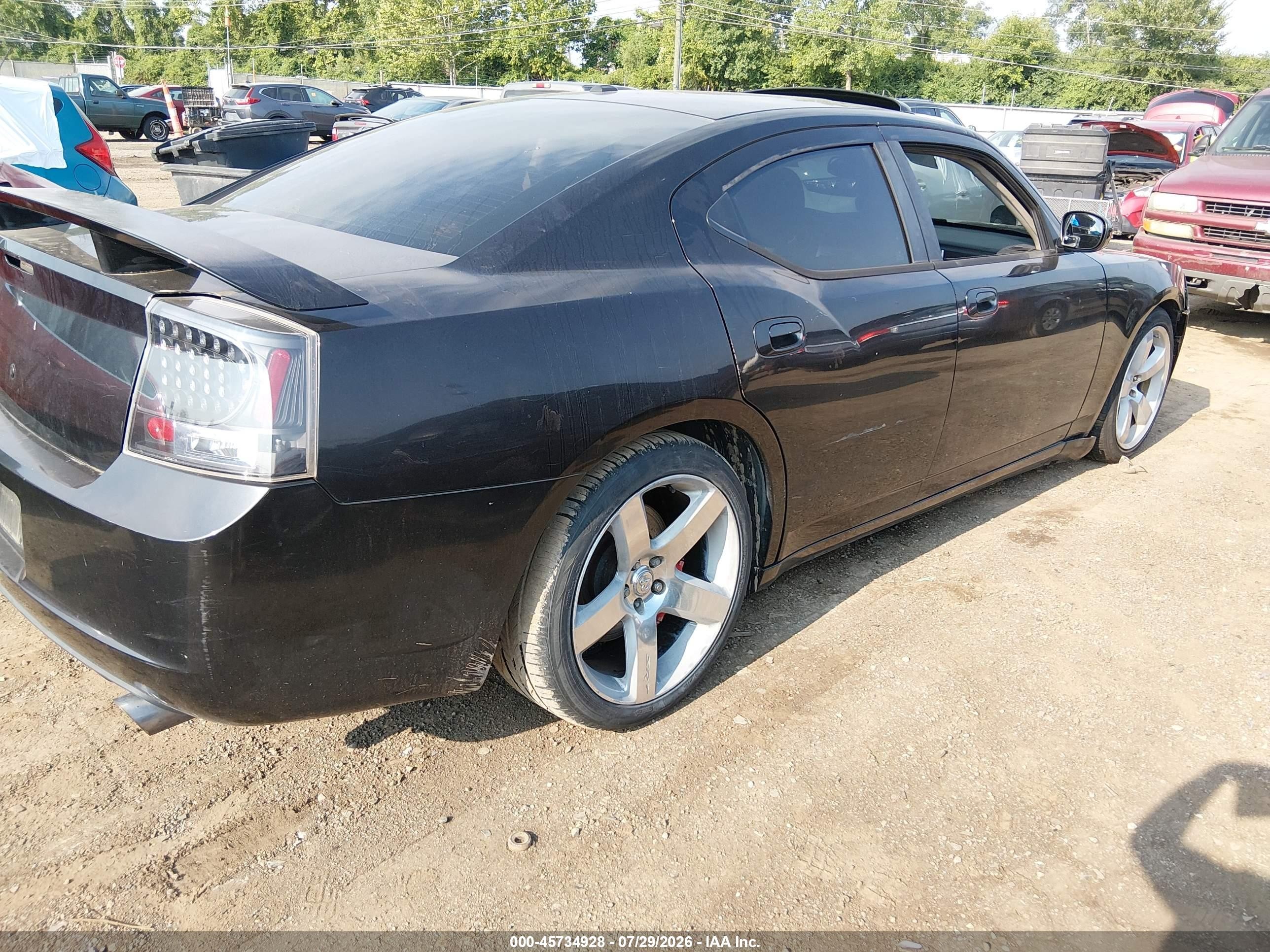 2006 Dodge Charger Srt8 Black vin: 2B3KA73W66H369966
