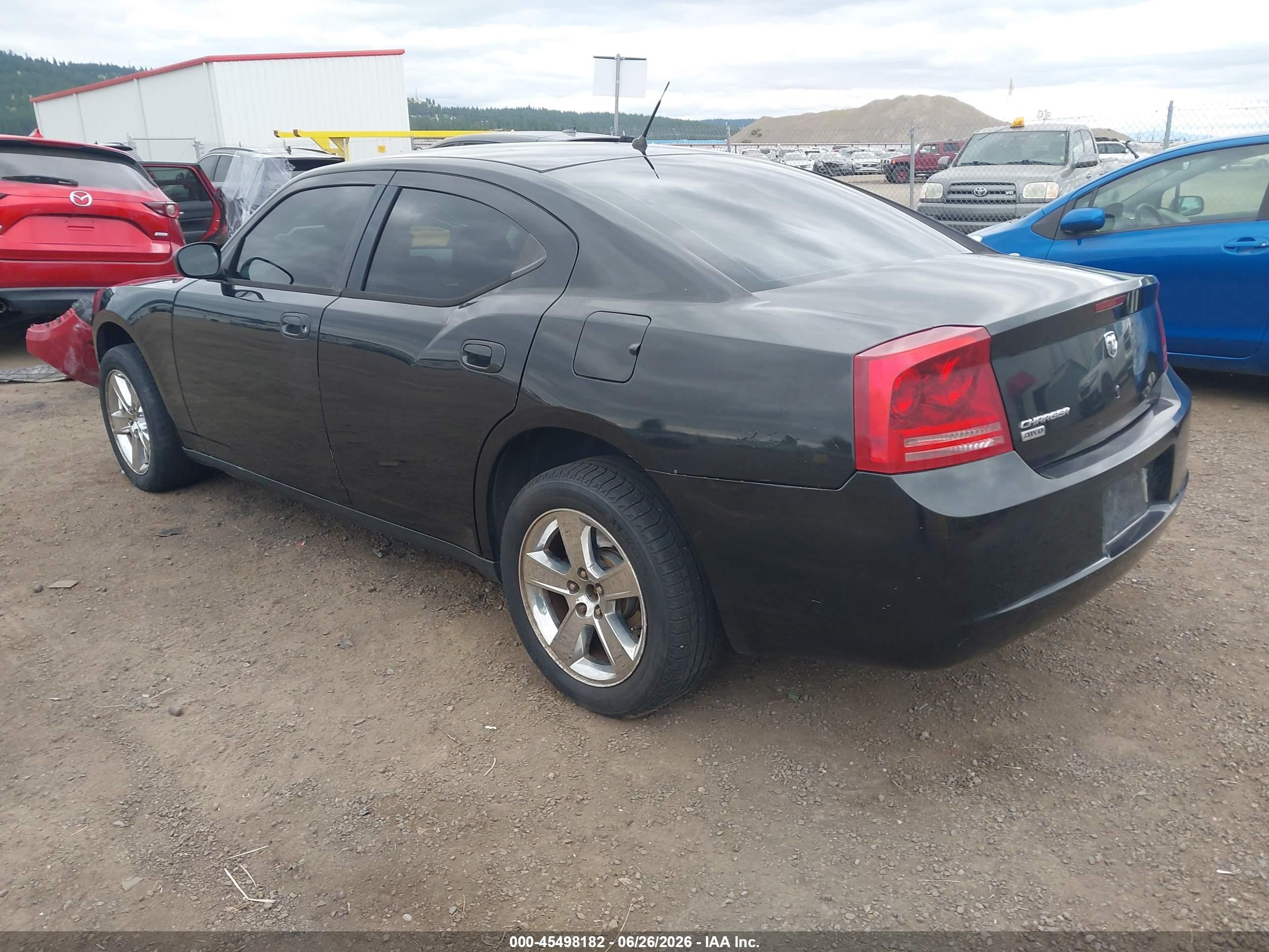 2008 Dodge Charger   Черный vin: 2B3KK43G38H233480
