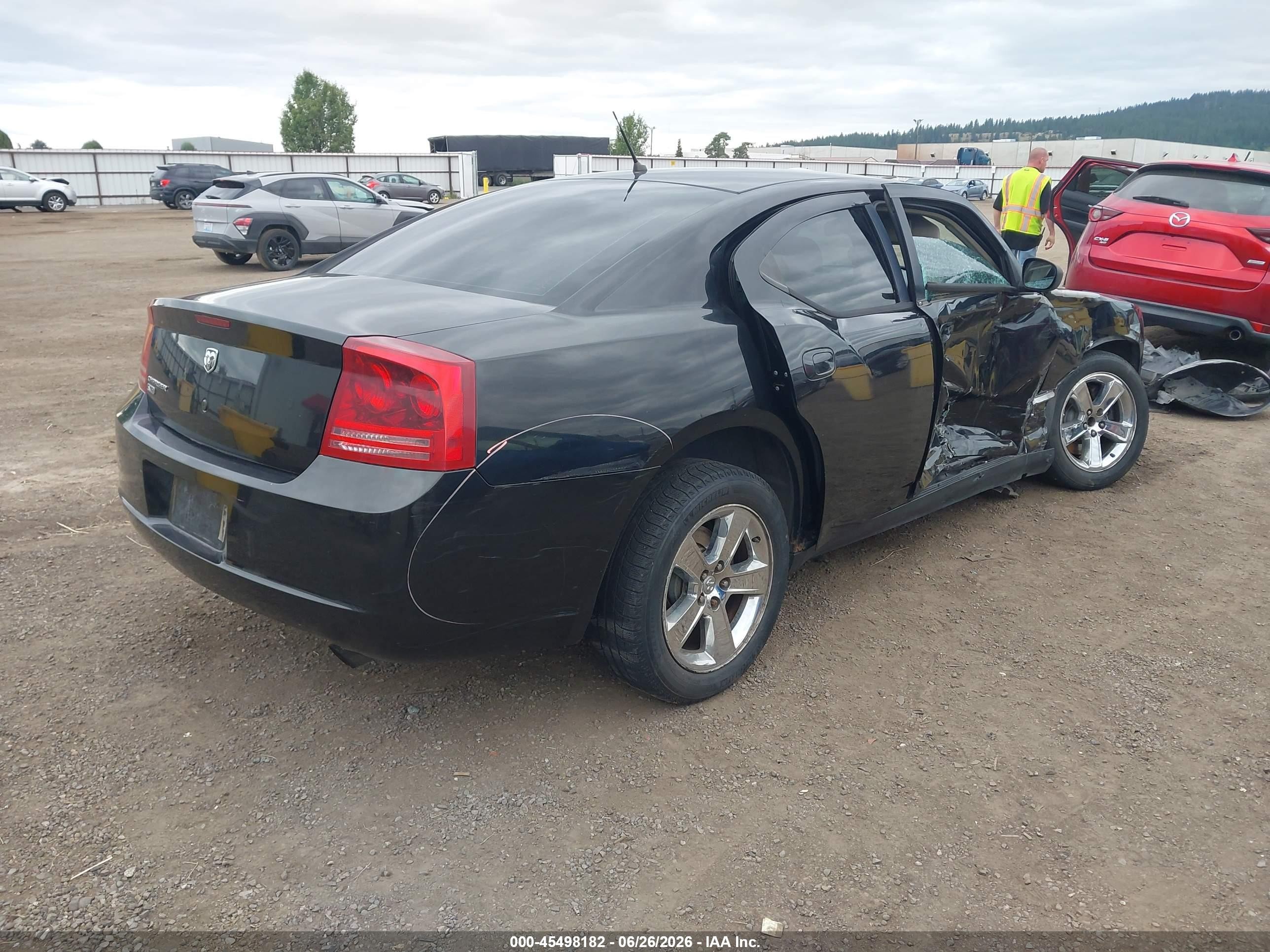 2008 Dodge Charger   Черный vin: 2B3KK43G38H233480