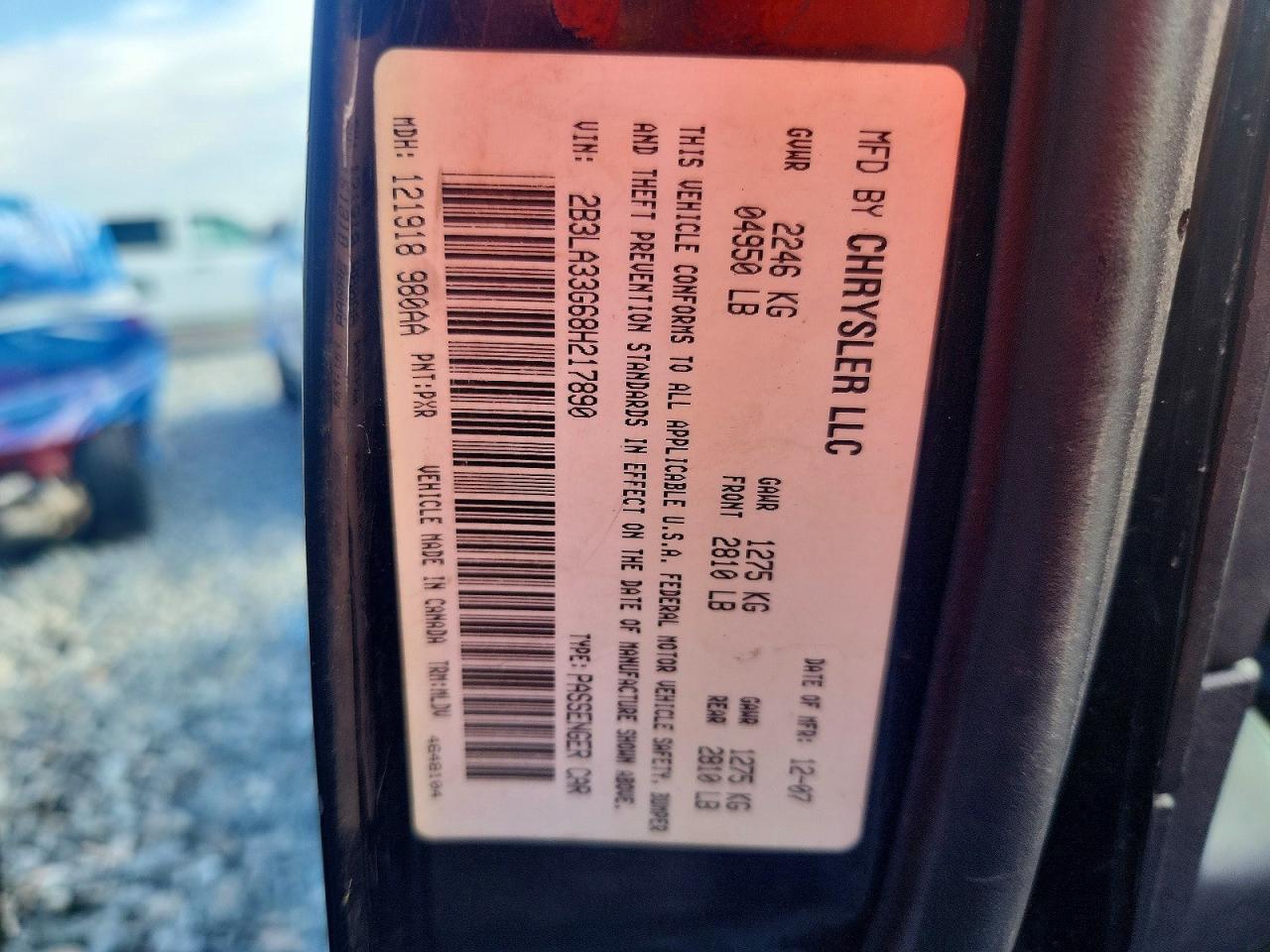 2008 Dodge Charger Sxt Black vin: 2B3LA33G68H217890