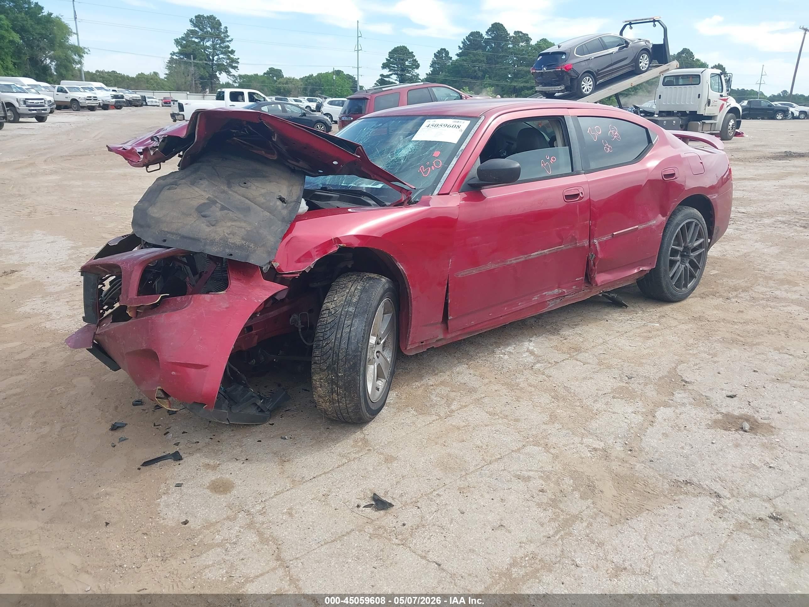 2009 Dodge Charger Sxt Red vin: 2B3LA33V49H572671