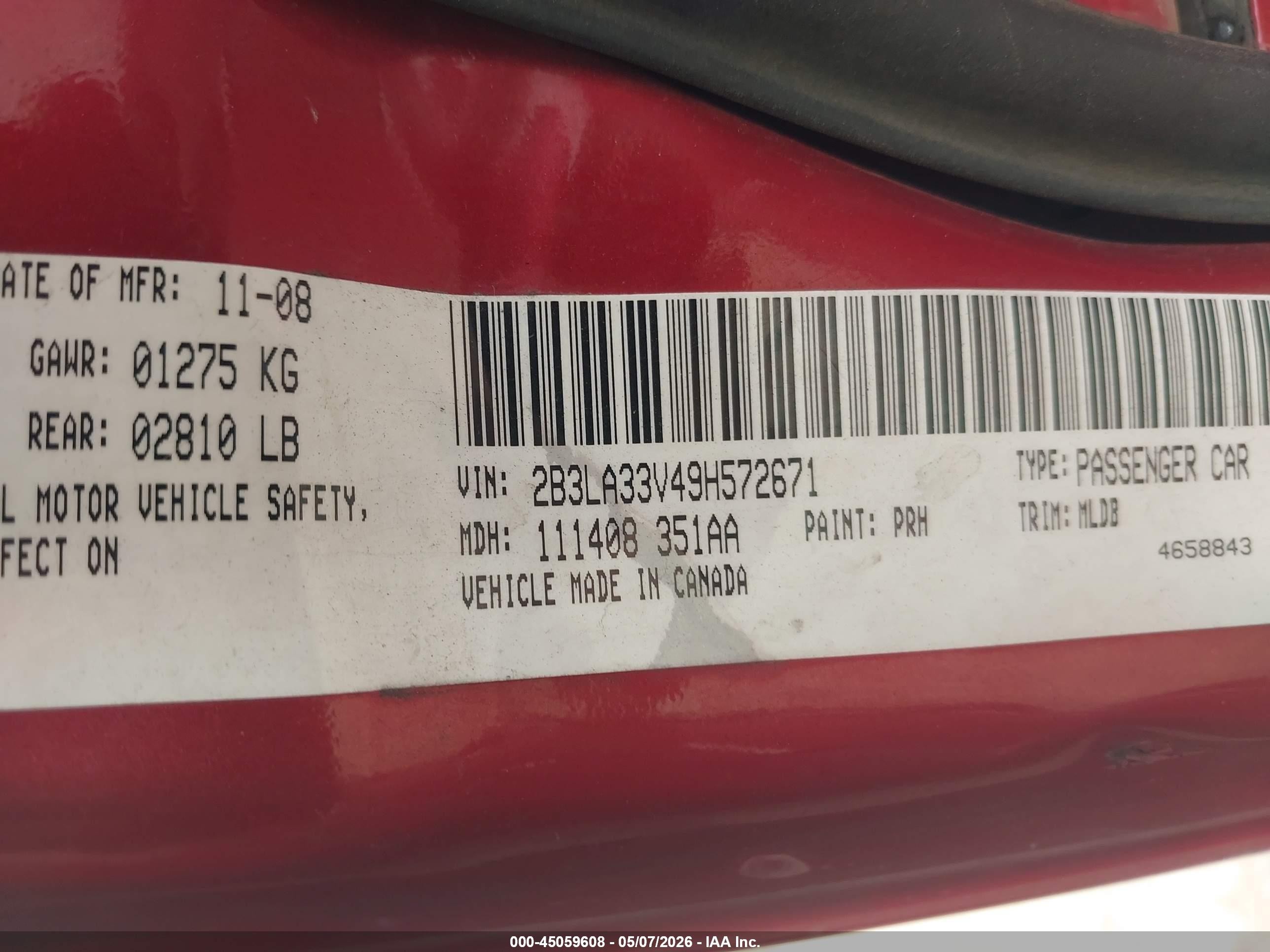2009 Dodge Charger Sxt Red vin: 2B3LA33V49H572671