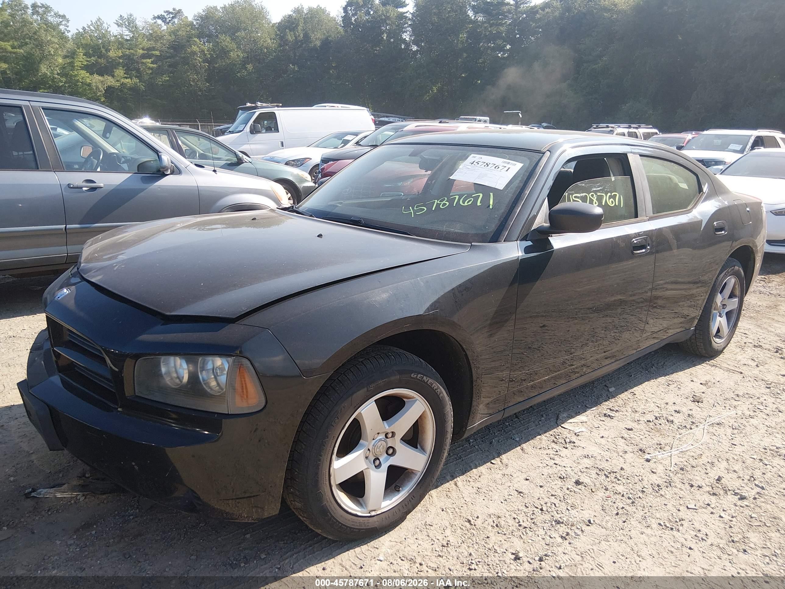 2009 Dodge Charger Se Black vin: 2B3LA43D89H602591