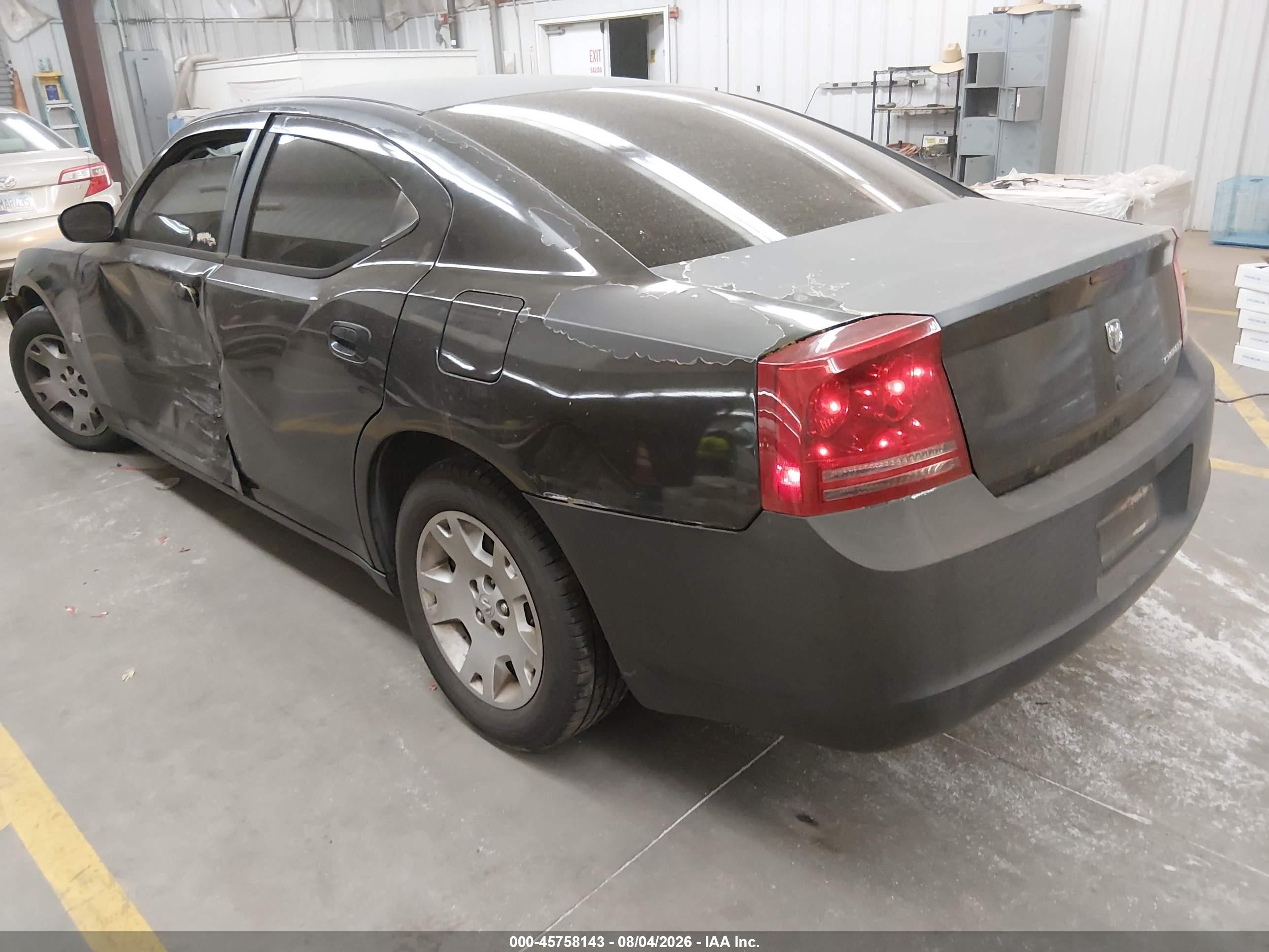 2007 Dodge Charger Черный vin: 2B3LA43G67H650484