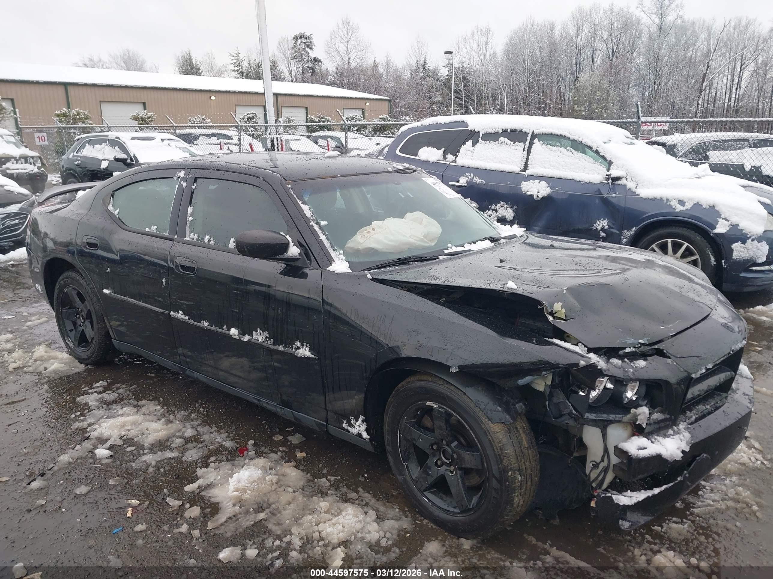 2008 Dodge Charger Black vin: 2B3LA43G88H217895