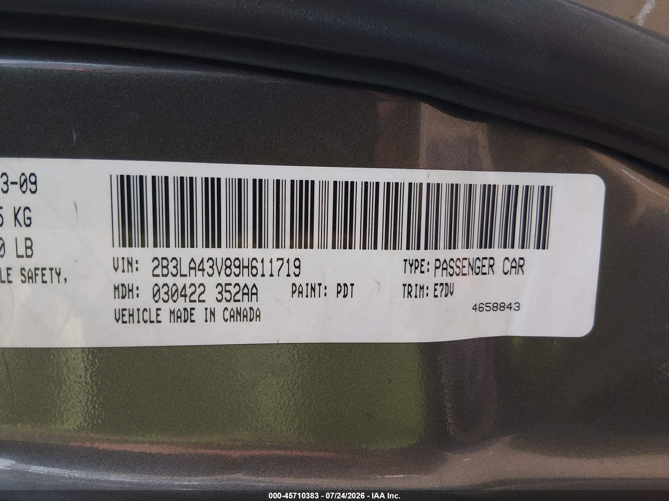 2009 Dodge Charger Se Gray vin: 2B3LA43V89H611719