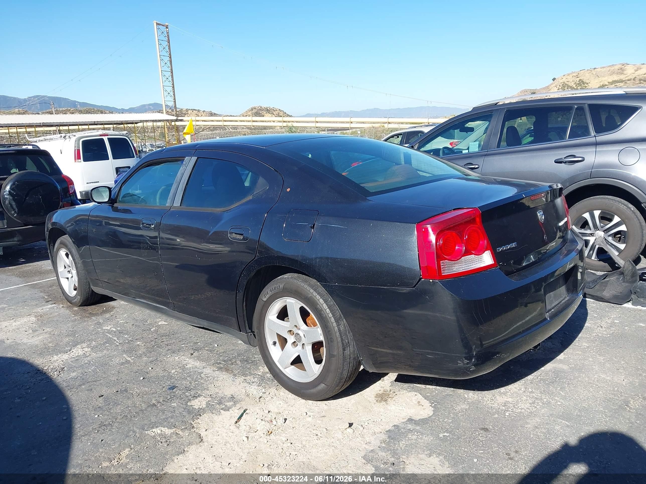 2009 Dodge Charger Se Black vin: 2B3LA43V99H608991