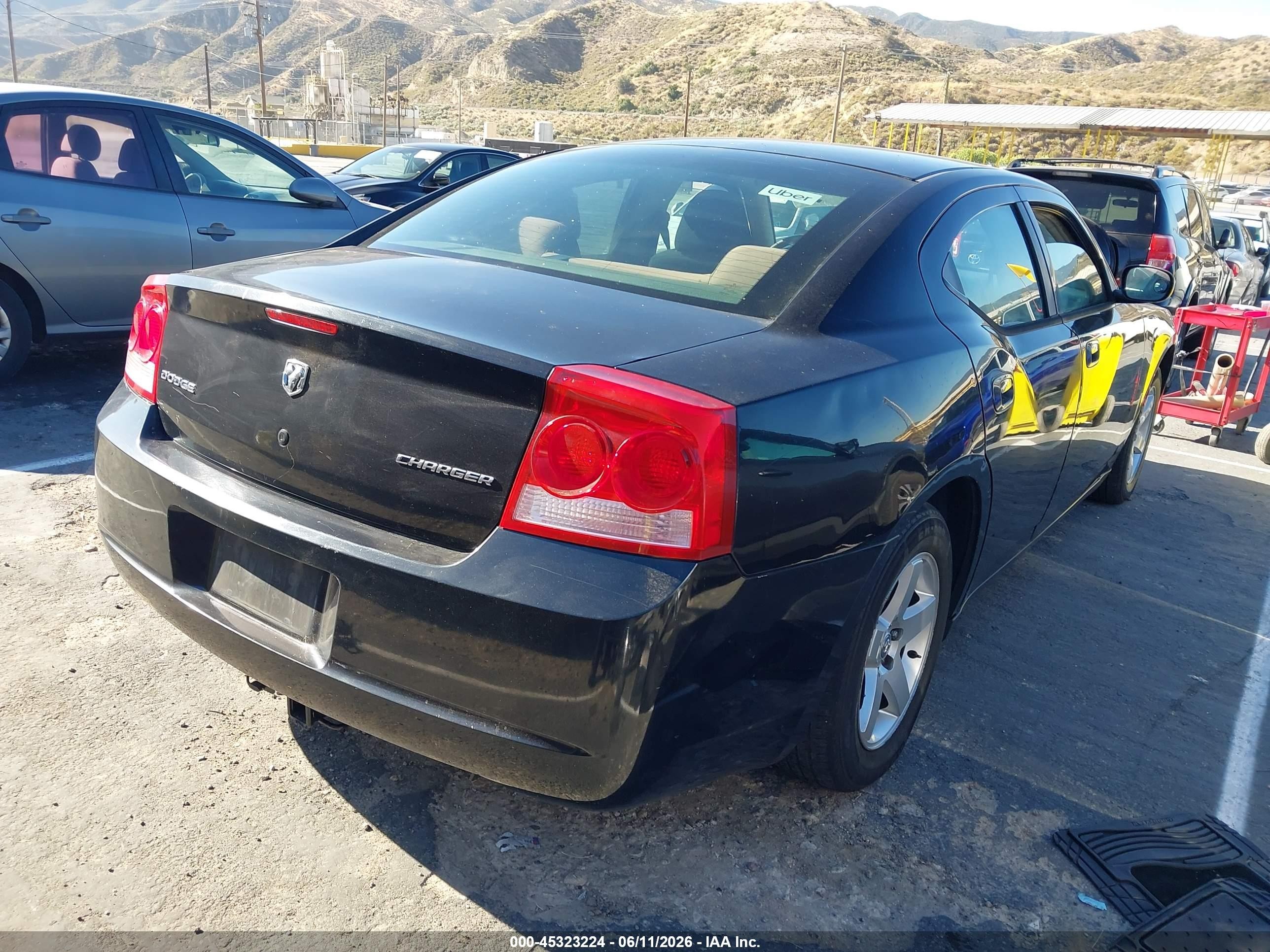 2009 Dodge Charger Se Black vin: 2B3LA43V99H608991