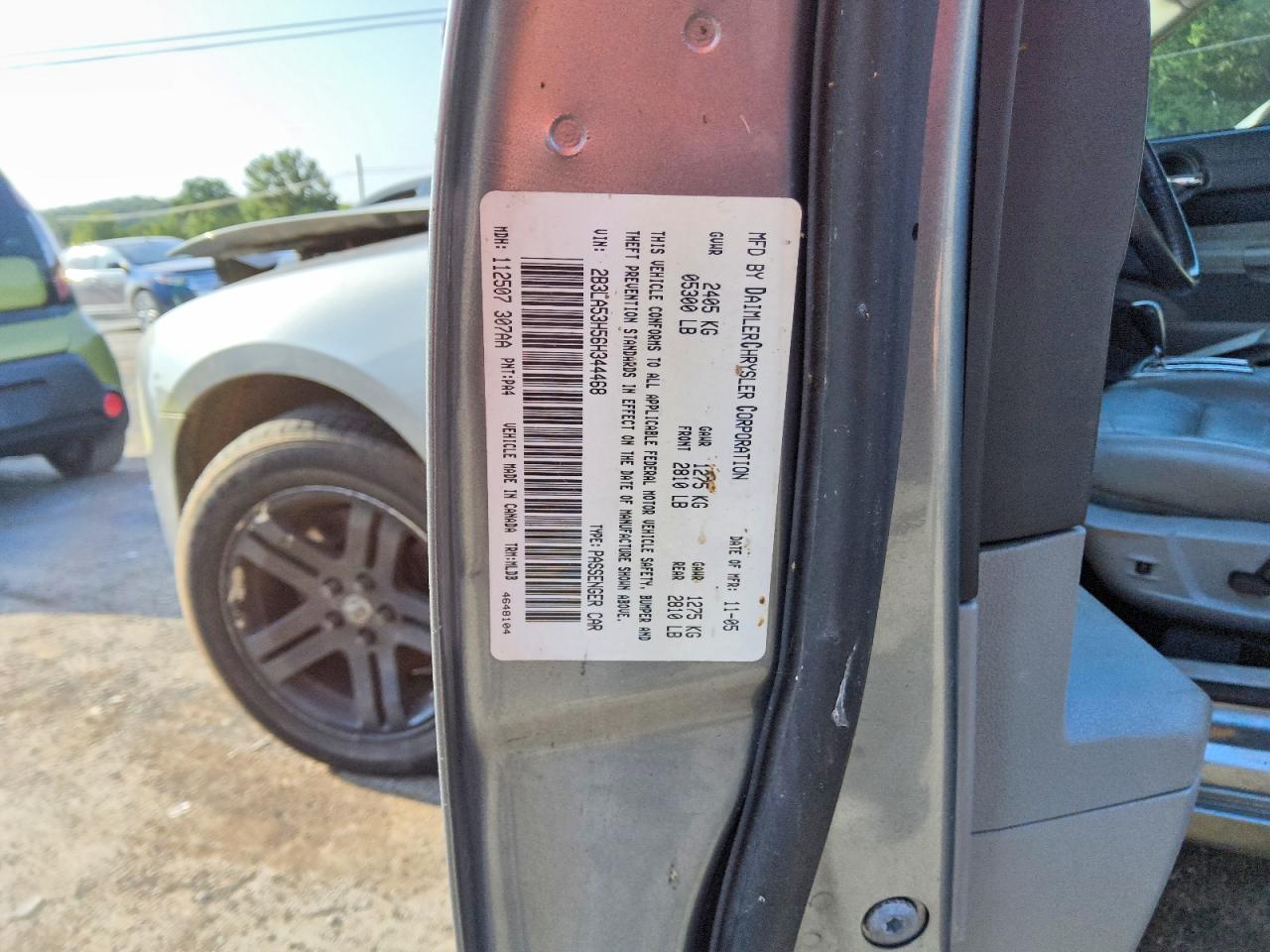 2006 Dodge Charger R/t Silver vin: 2B3LA53H56H344468
