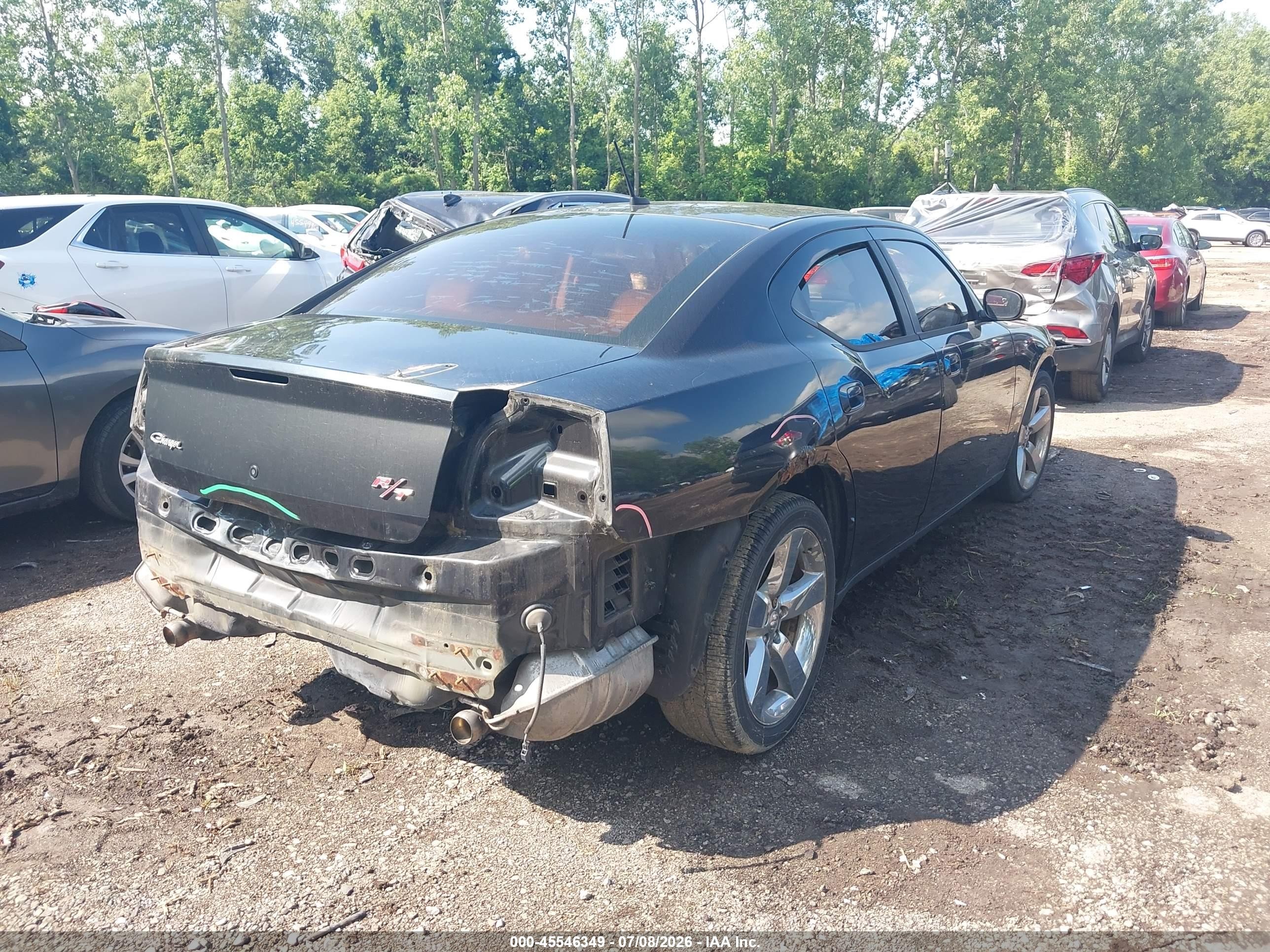 2008 Dodge Charger R/t Black vin: 2B3LA53H58H328371