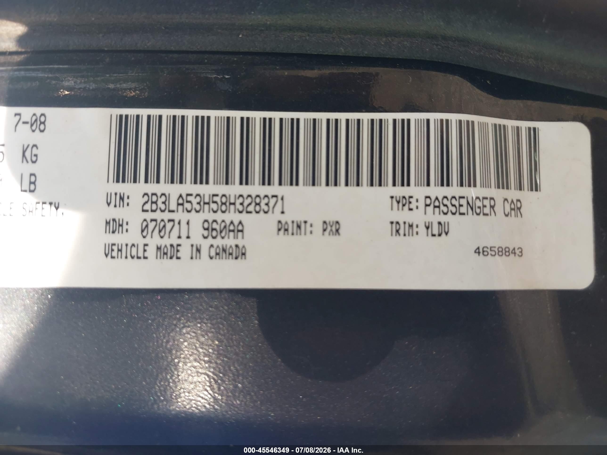 2008 Dodge Charger R/t Black vin: 2B3LA53H58H328371