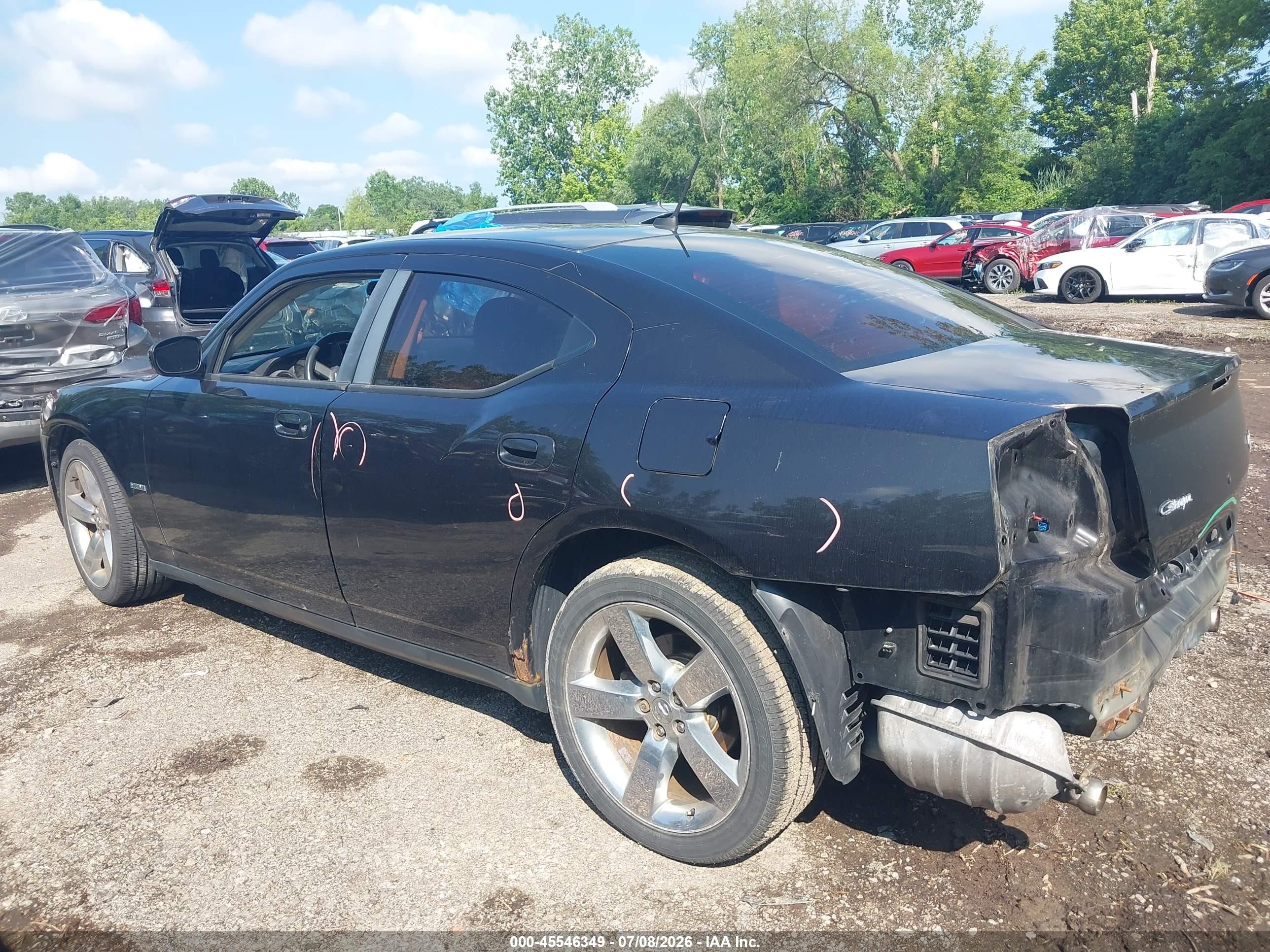 2008 Dodge Charger R/t Black vin: 2B3LA53H58H328371