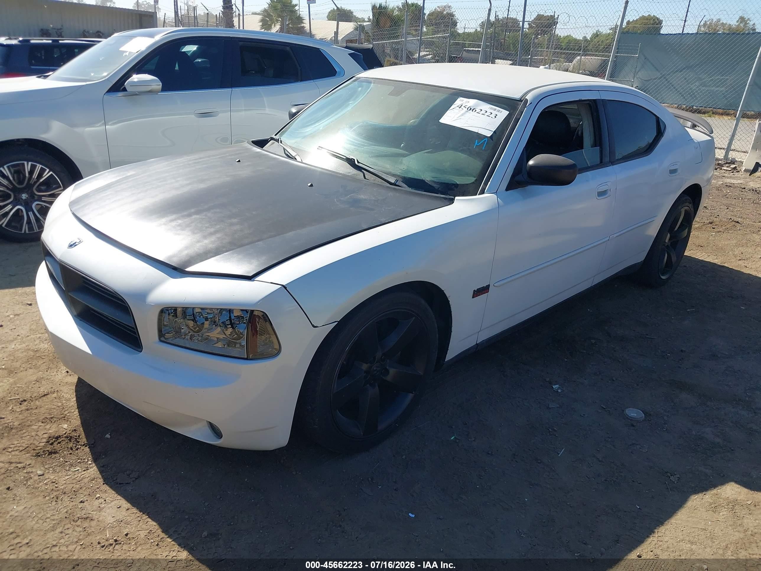 2008 Dodge Charger R/t White vin: 2B3LA53H68H261649